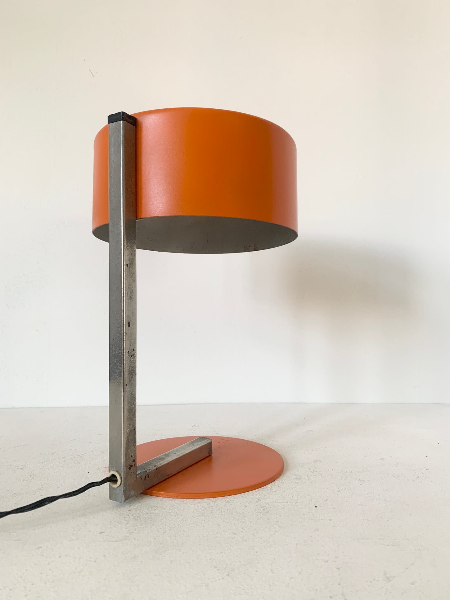 Mid Century Space Age Orange Table Lamp