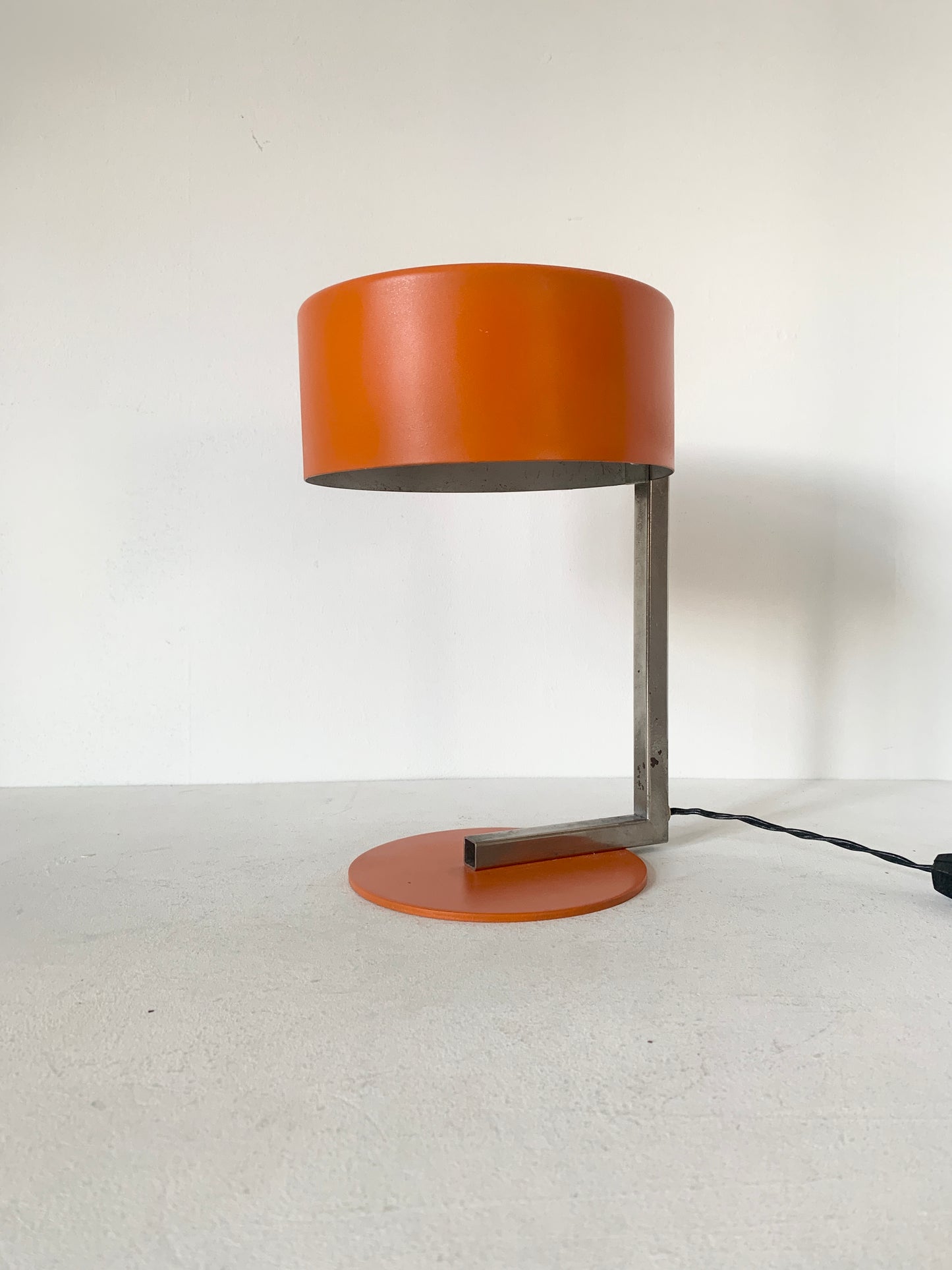 Mid Century Space Age Orange Table Lamp