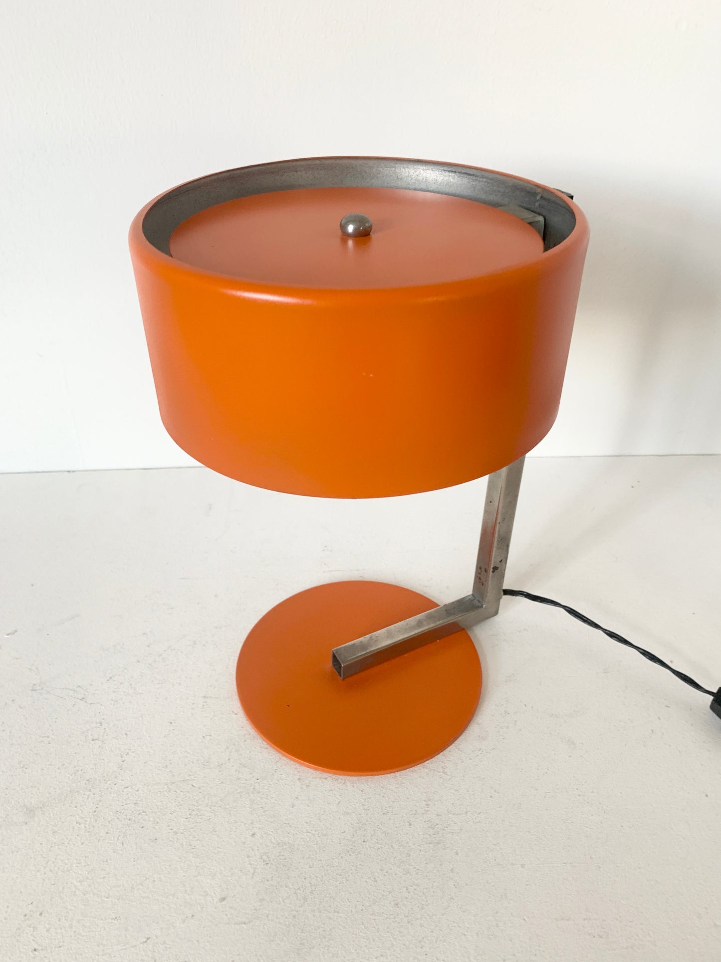 Mid Century Space Age Orange Table Lamp