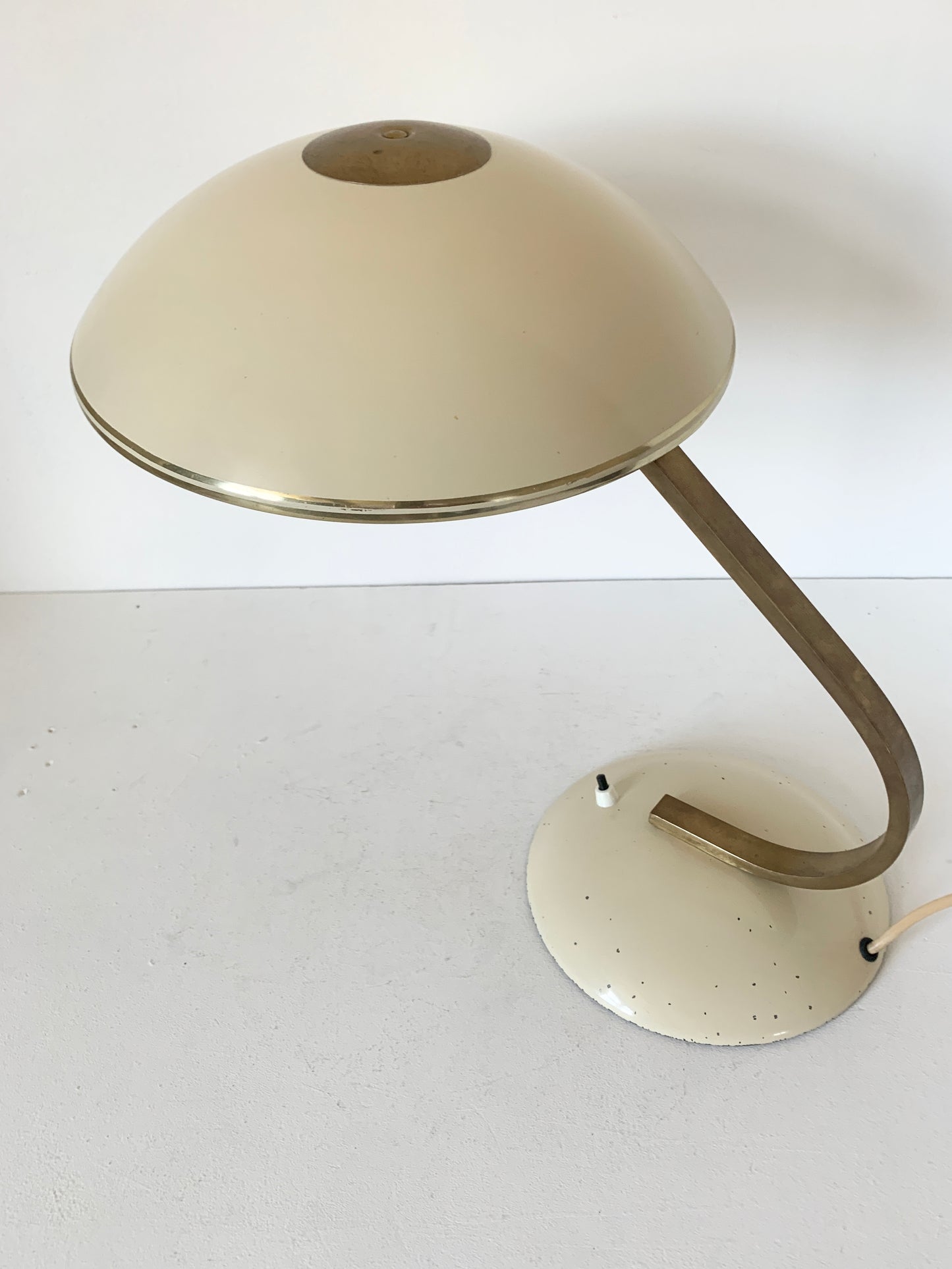 Mid Century Art Deco Bauhaus Flying Saucer Table Lamp by SIS