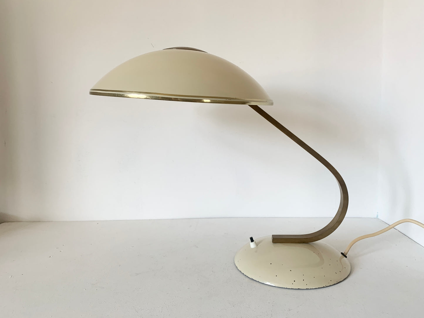 Mid Century Art Deco Bauhaus Flying Saucer Table Lamp by SIS