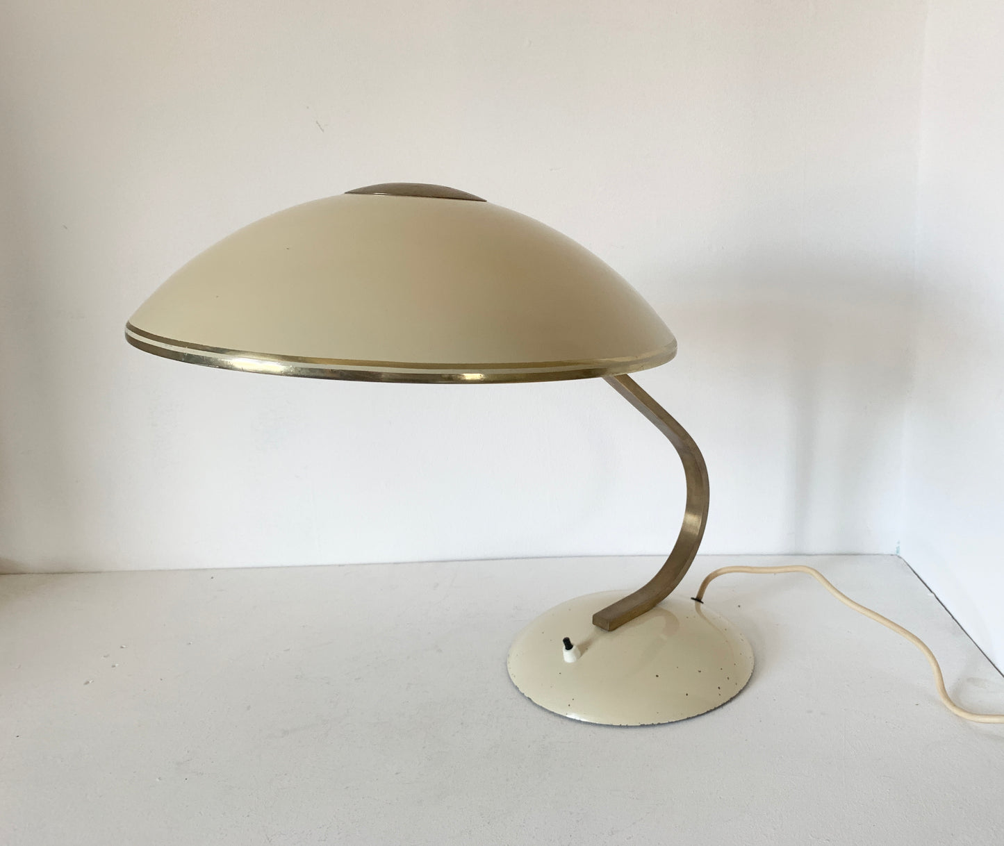 Mid Century Art Deco Bauhaus Flying Saucer Table Lamp by SIS