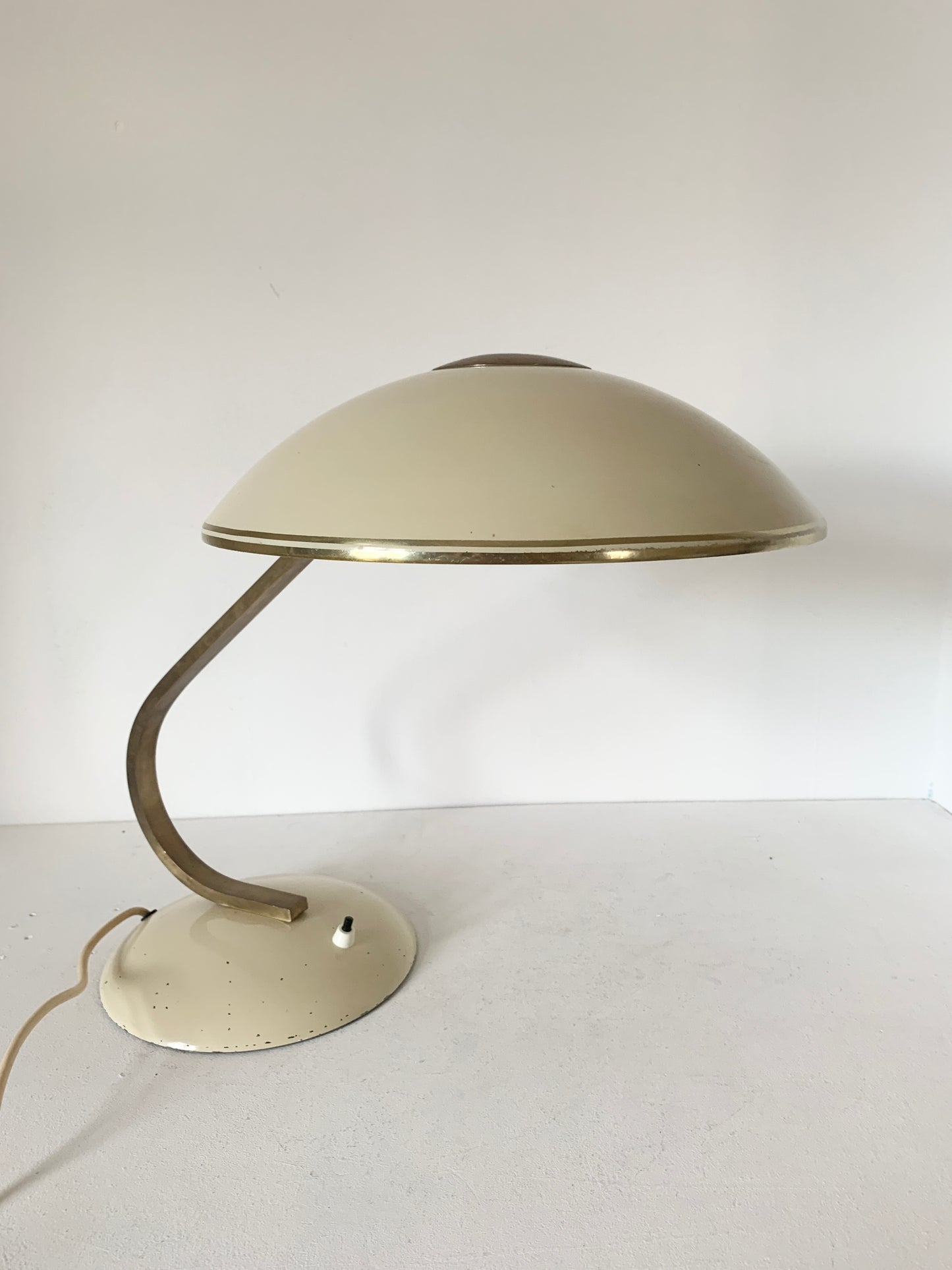 Mid Century Art Deco Bauhaus Flying Saucer Table Lamp by SIS