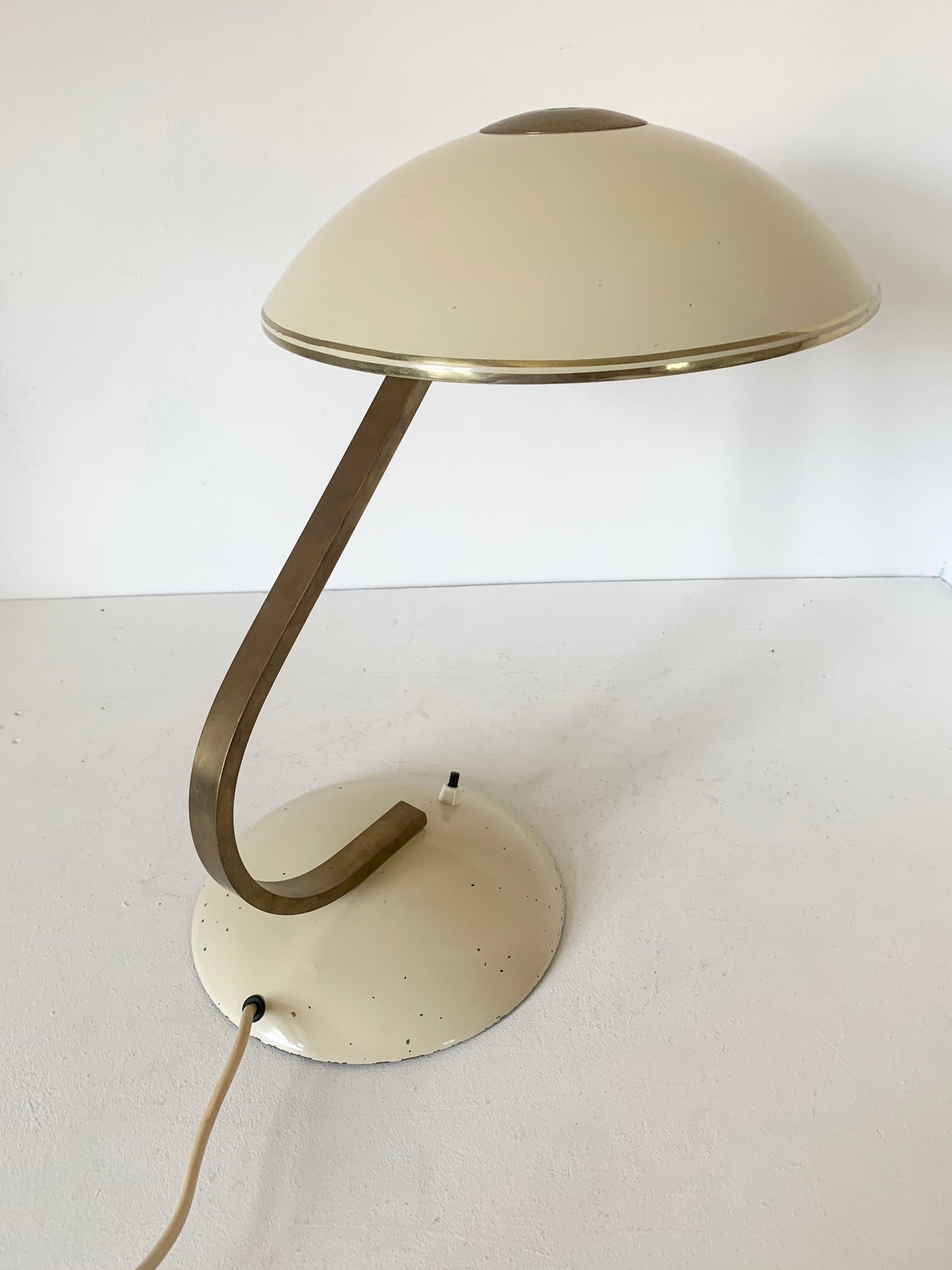 Mid Century Art Deco Bauhaus Flying Saucer Table Lamp by SIS