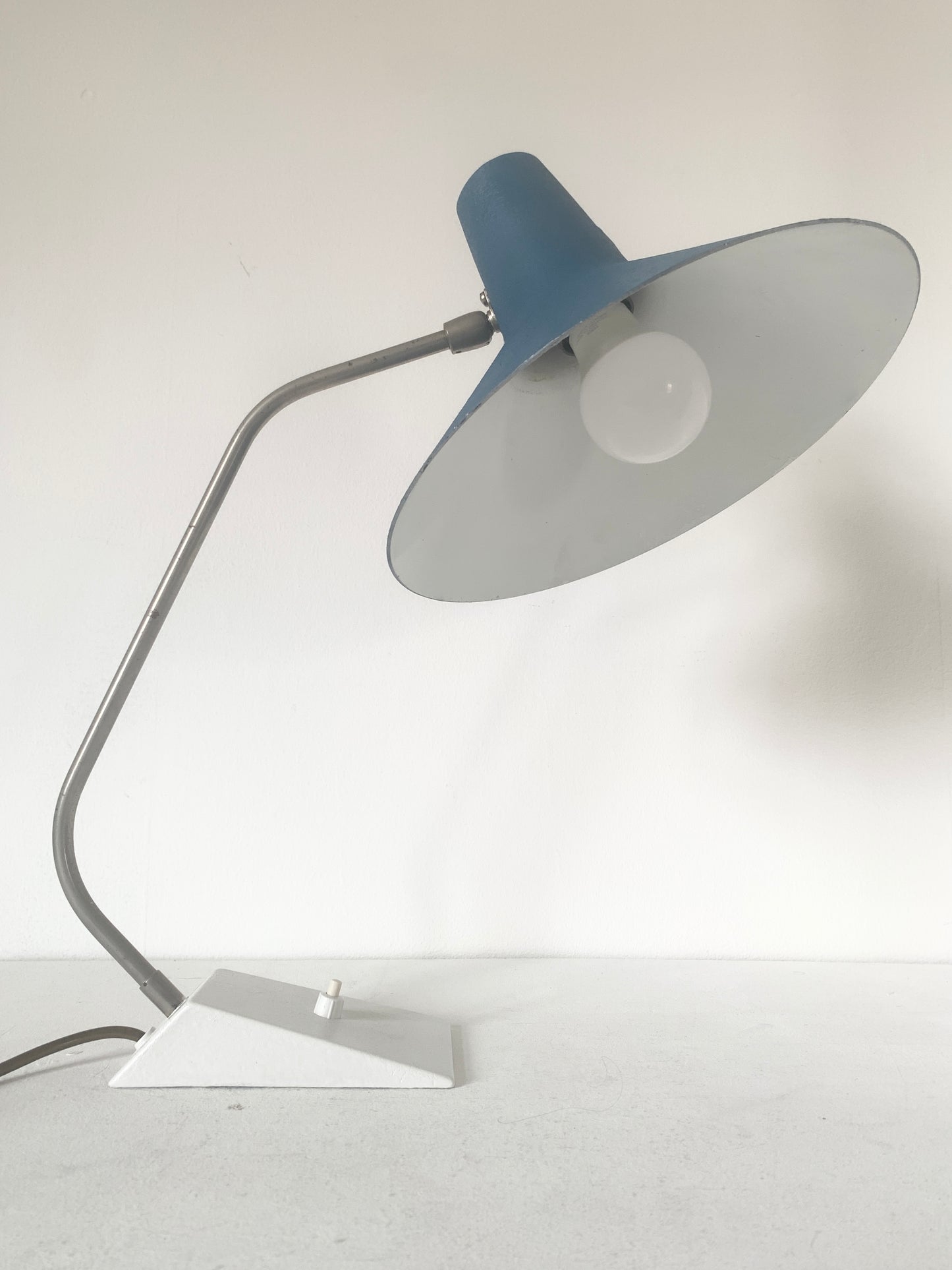 Mid Century Modern Saucer Shade Desk Lamp by SIS