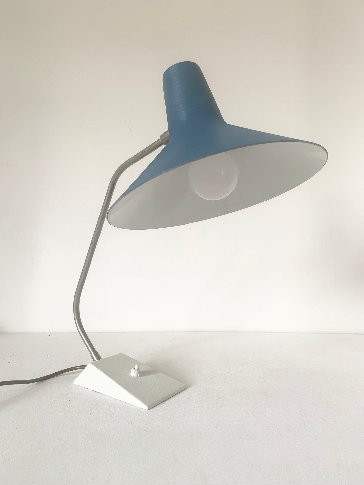 Mid Century Modern Saucer Shade Desk Lamp by SIS