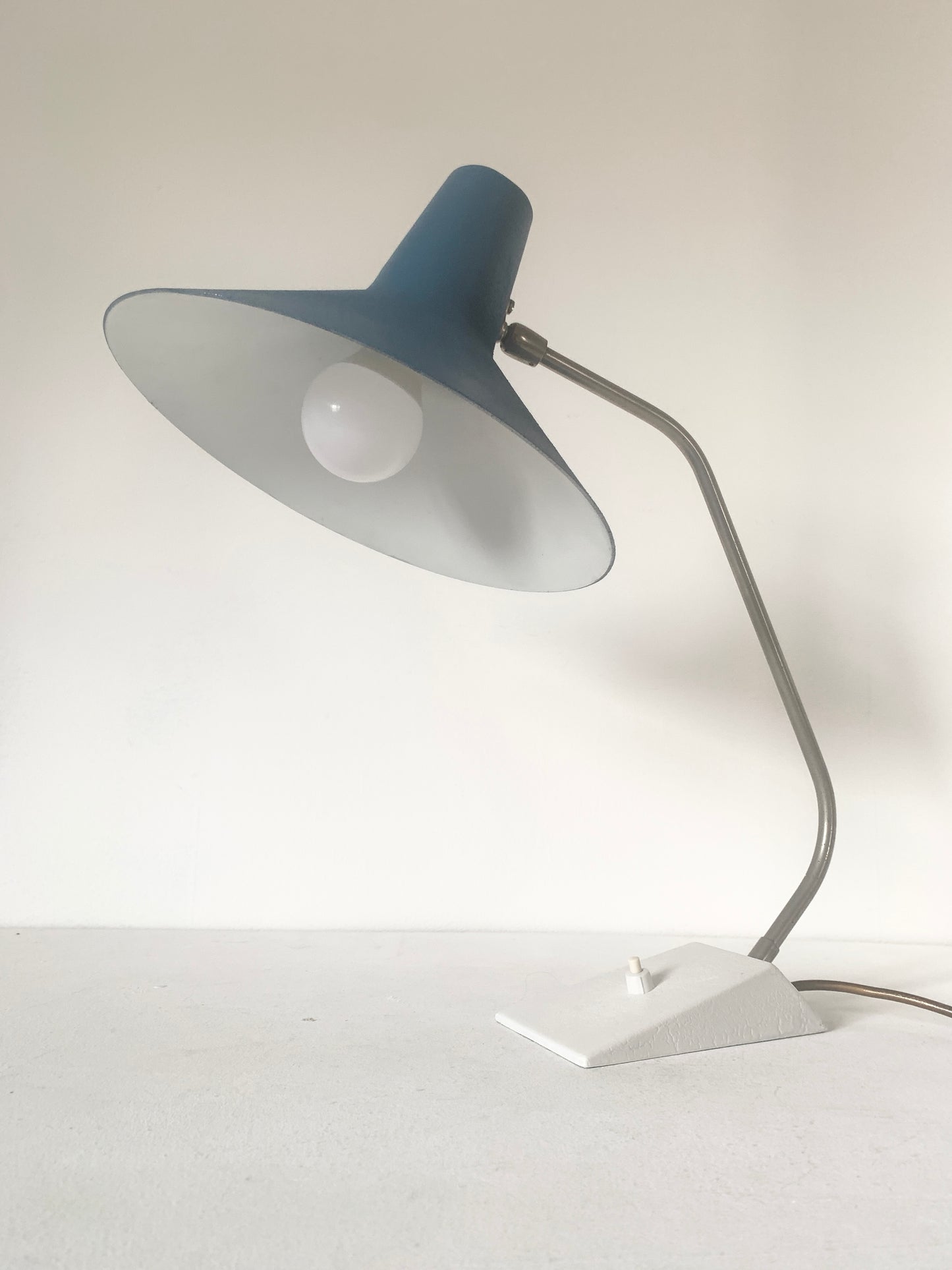 Mid Century Modern Saucer Shade Desk Lamp by SIS