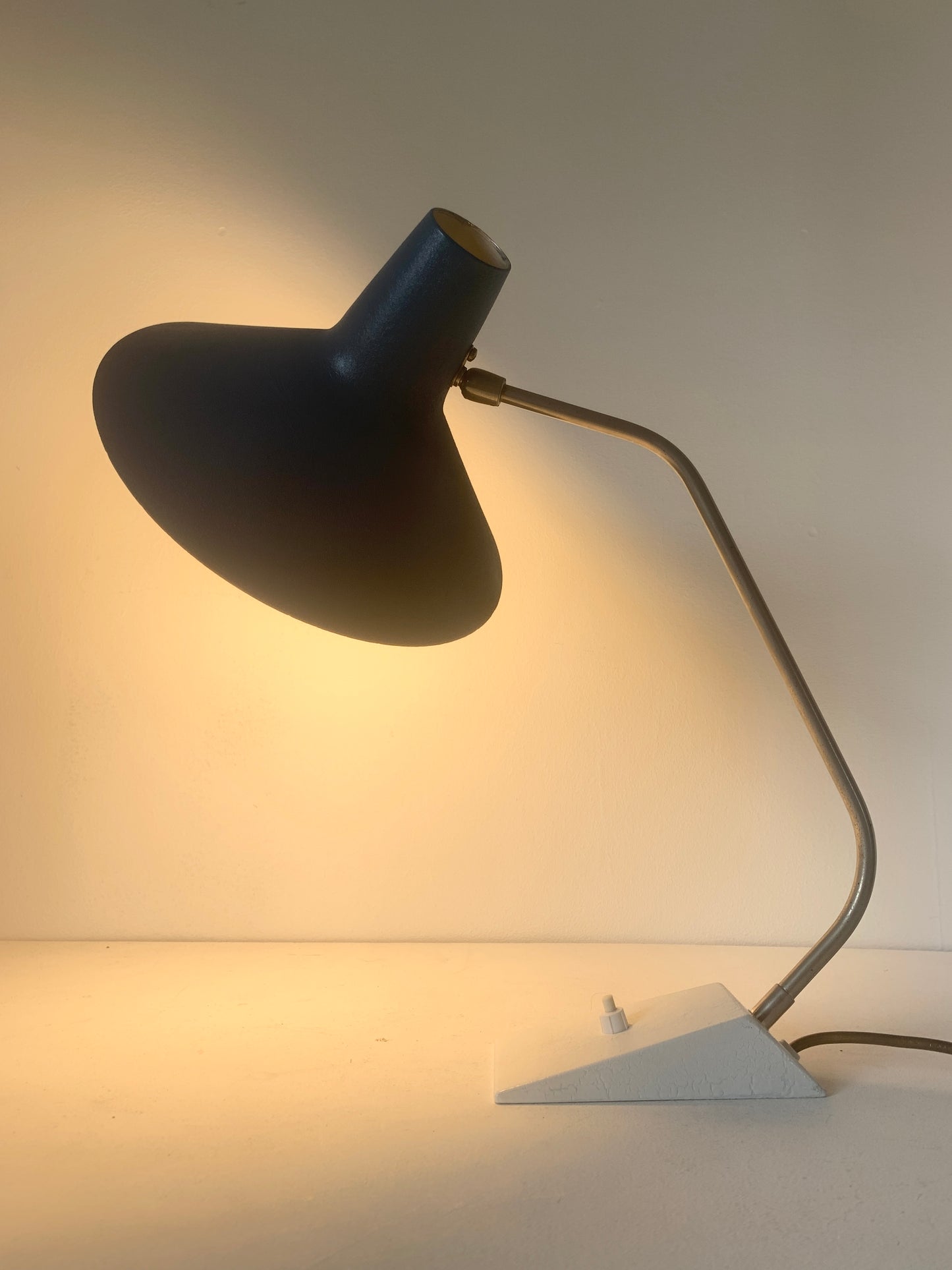 Mid Century Modern Saucer Shade Desk Lamp by SIS