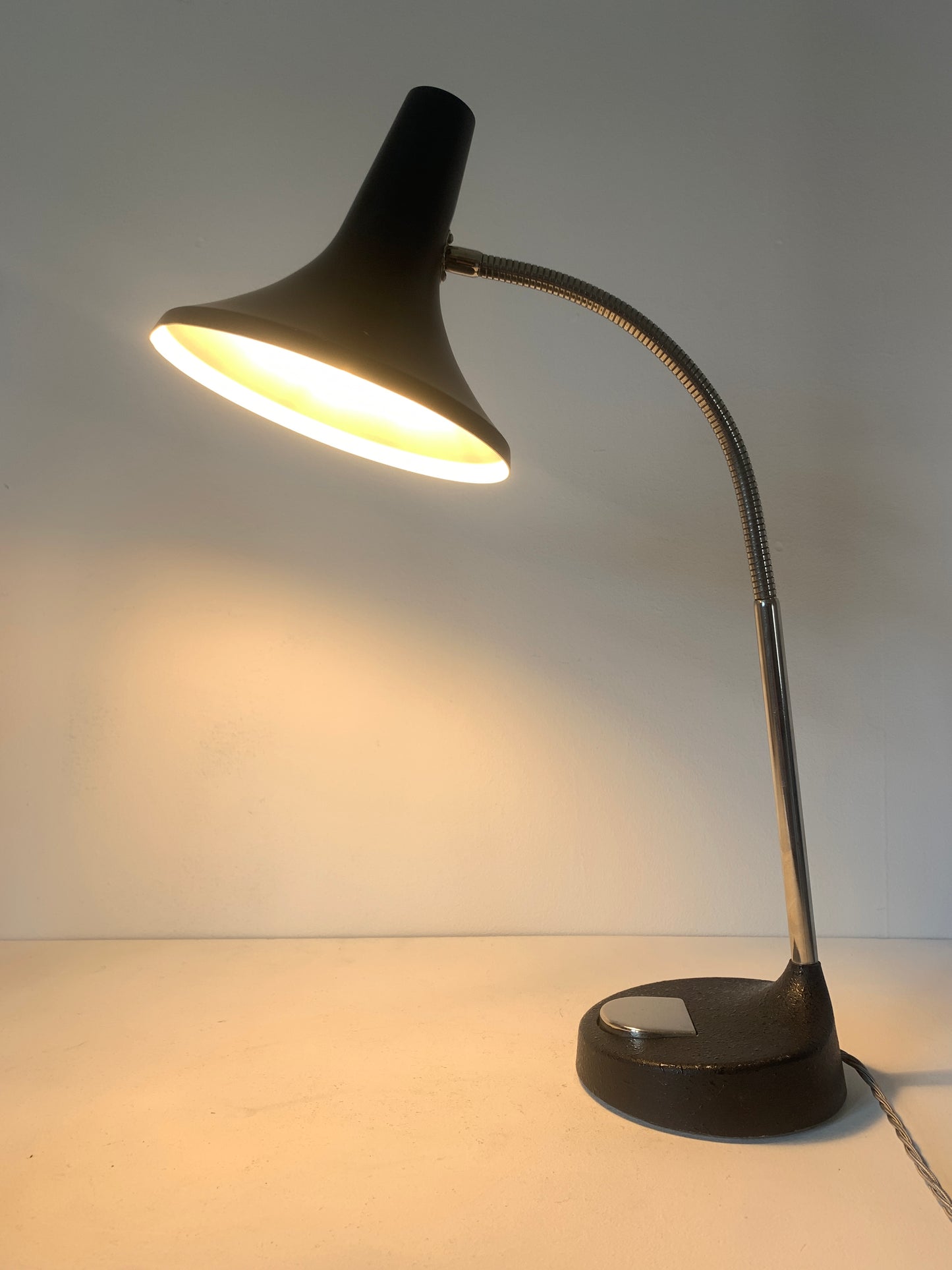 Mid Century Space Age Desk Lamp by Hillebrand