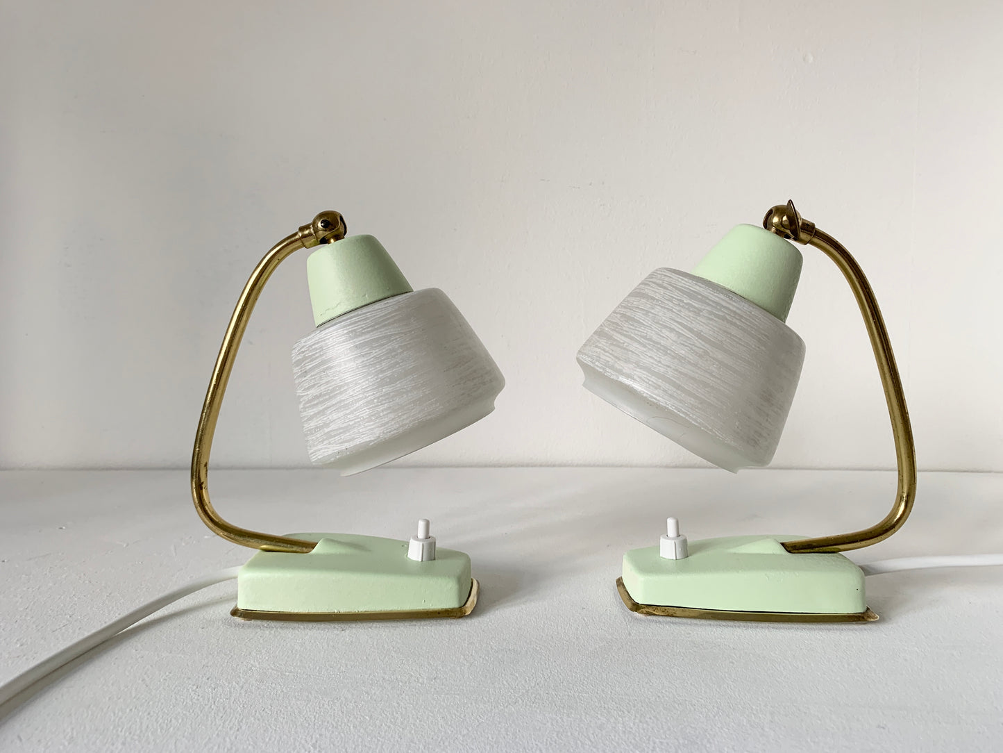 Pair Of Mid Century Modern Desk/Bedside Lamps