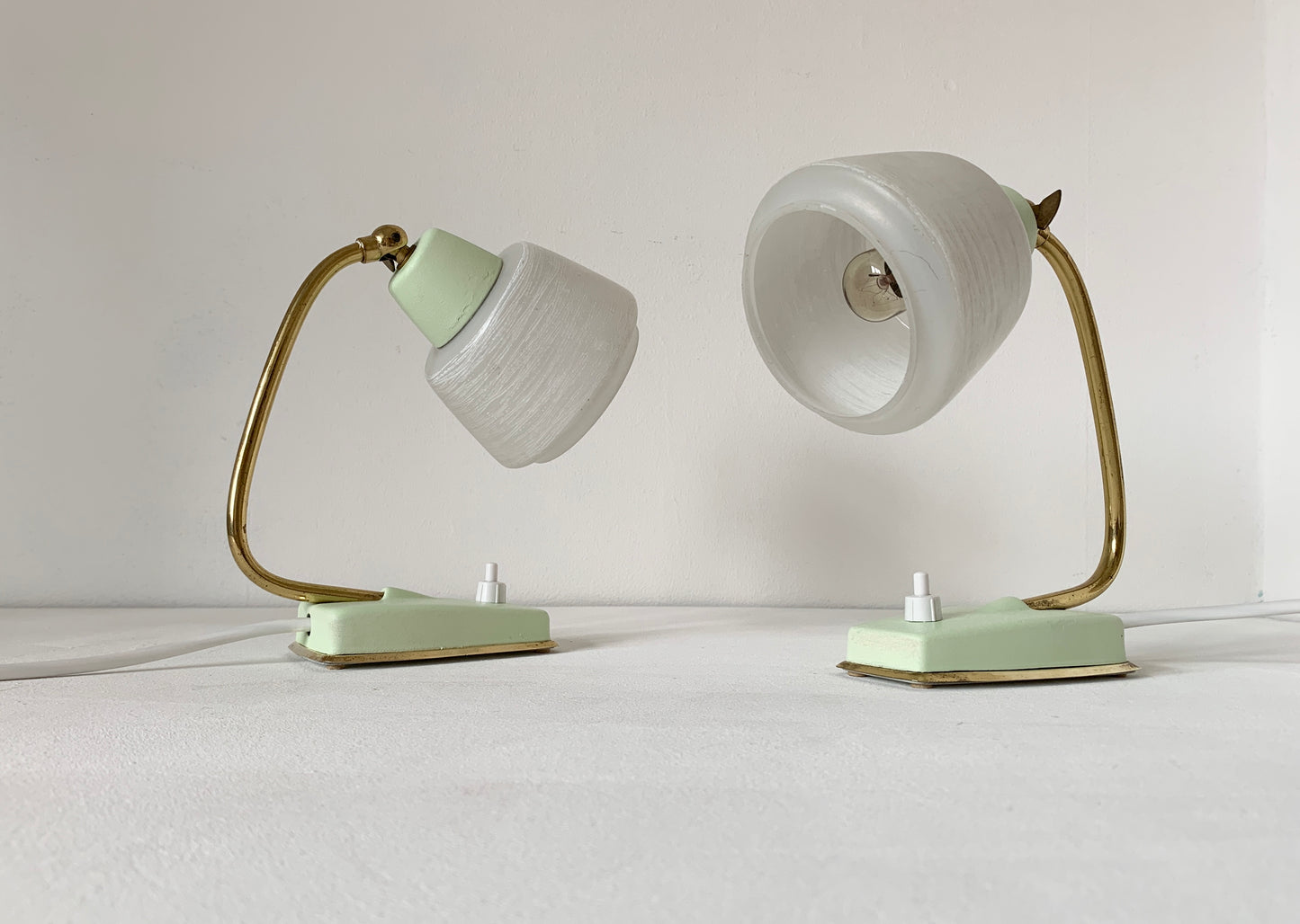 Pair Of Mid Century Modern Desk/Bedside Lamps