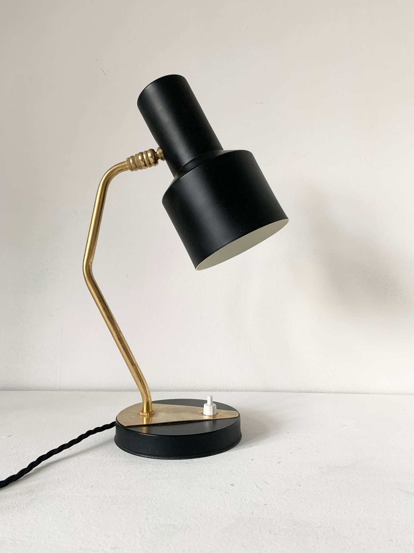 Mid Century Modern Black & Brass Disderot Desk Lamp