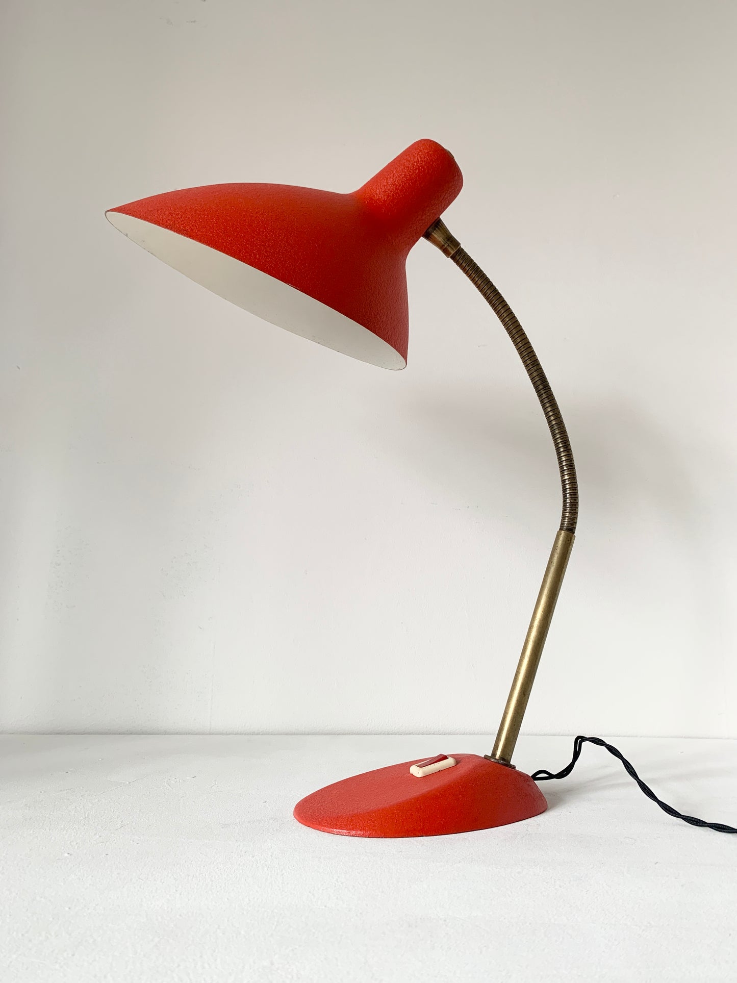 Mid Century Red Desk Lamp by Boris Lacroix