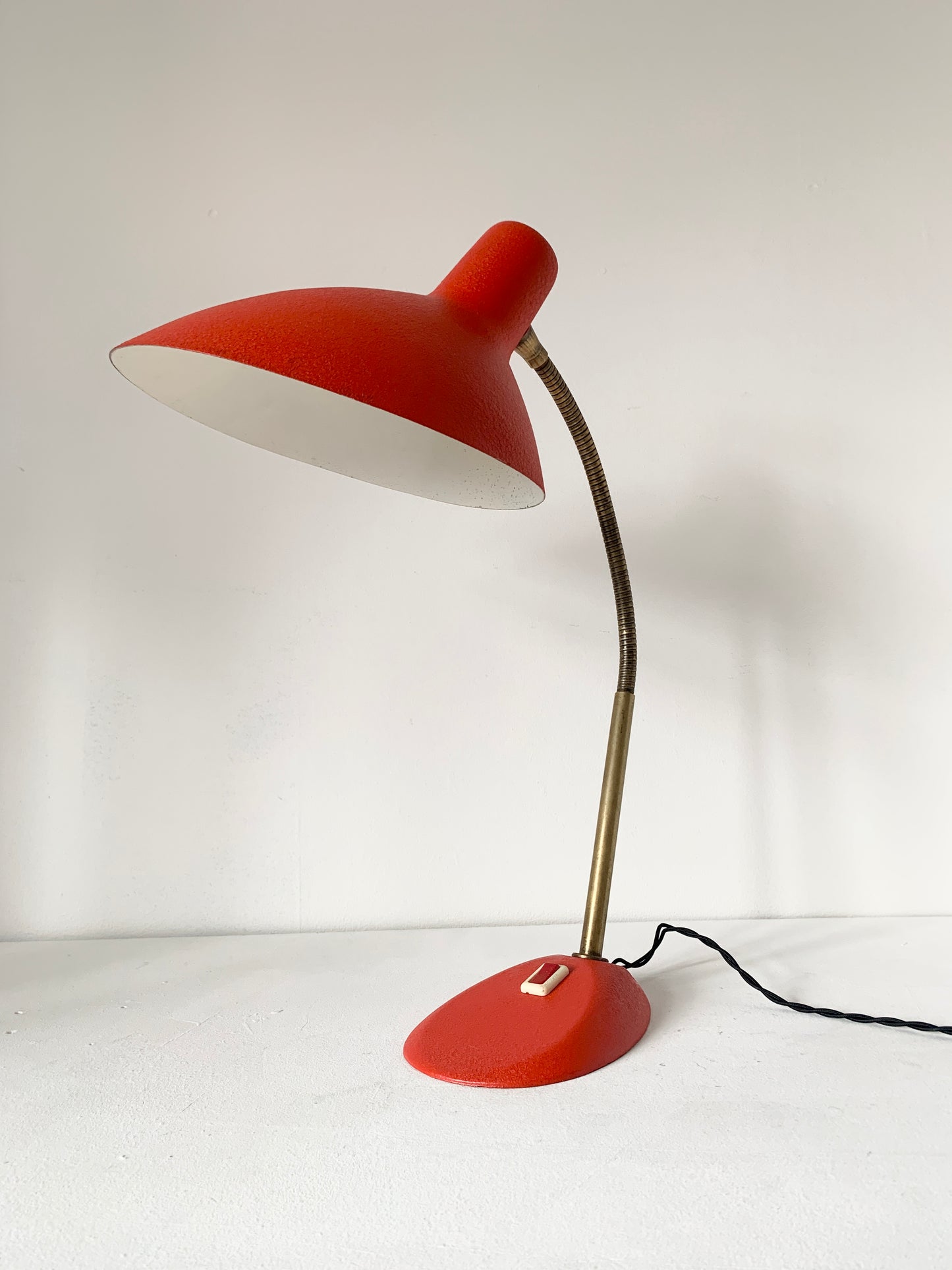 Mid Century Red Desk Lamp by Boris Lacroix