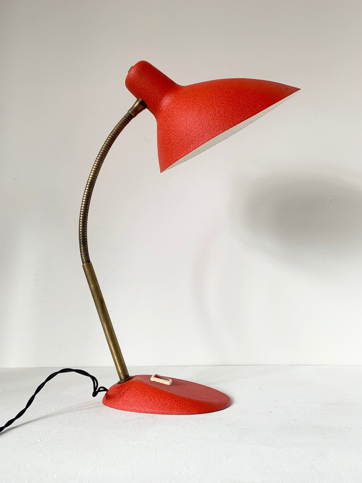 Mid Century Red Desk Lamp by Boris Lacroix