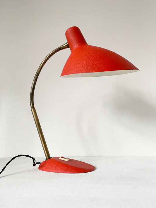 Mid Century Red Desk Lamp by Boris Lacroix