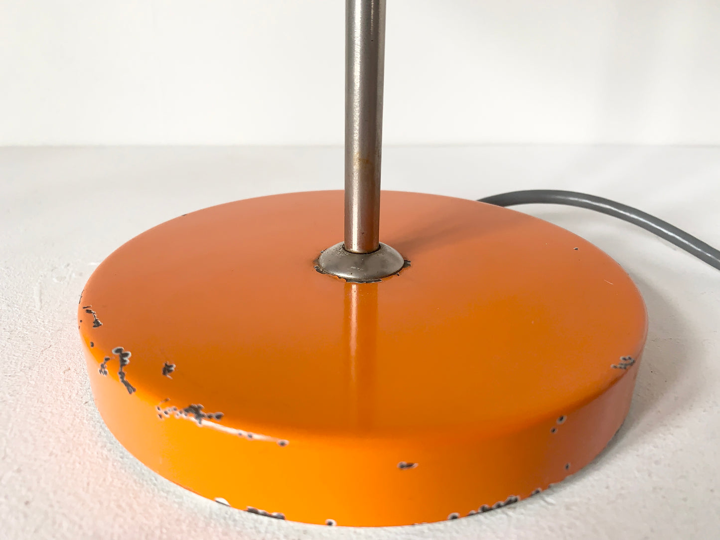 Mid Century Space Age Orange Mushroom Lamp