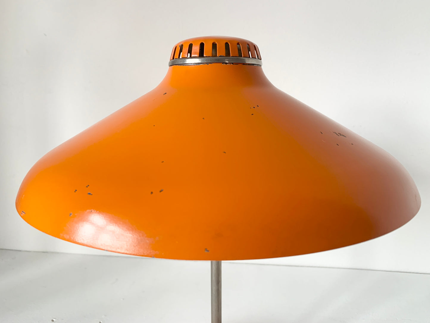 Mid Century Space Age Orange Mushroom Lamp