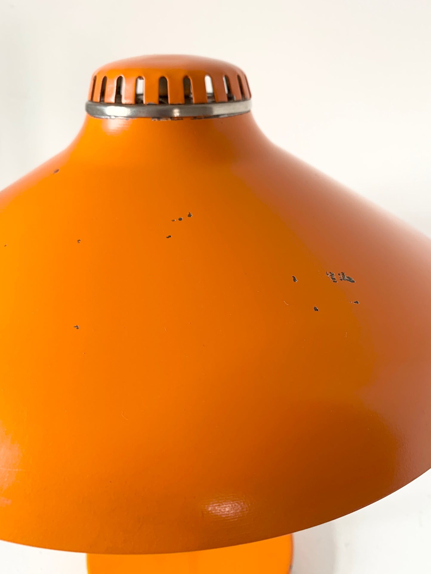 Mid Century Space Age Orange Mushroom Lamp