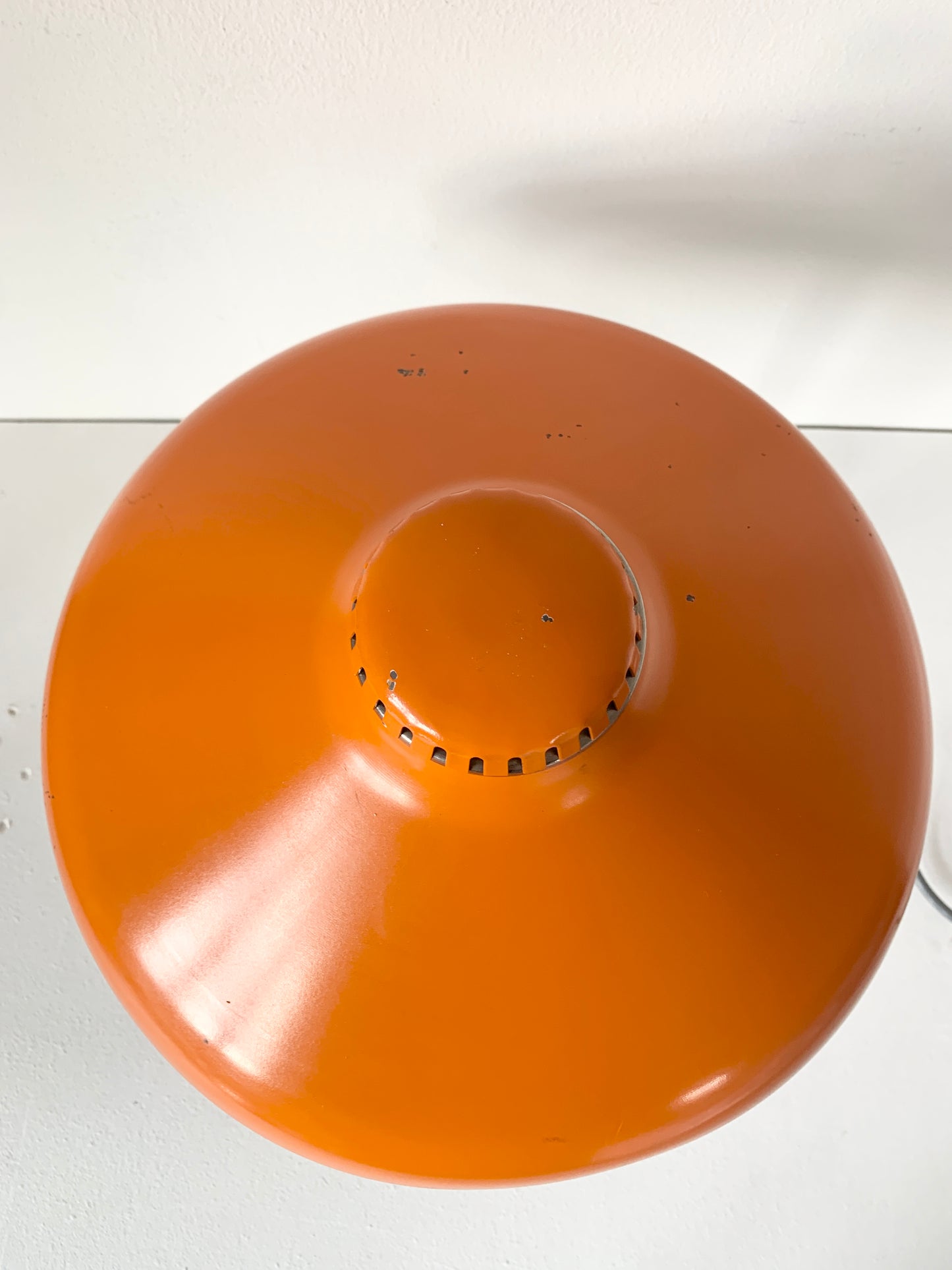 Mid Century Space Age Orange Mushroom Lamp