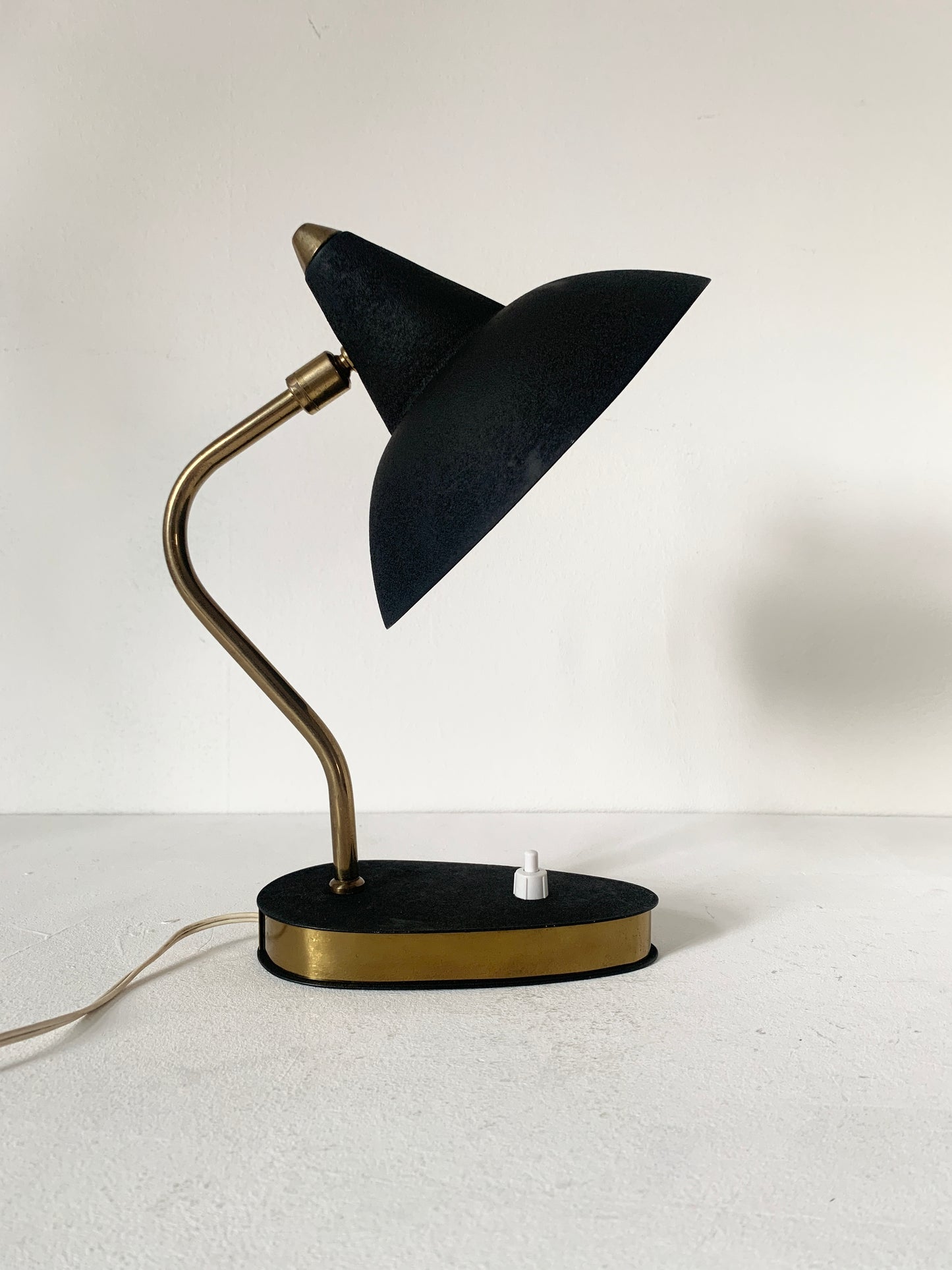 Mid Century Modern Witch Hat Shade Desk Lamp