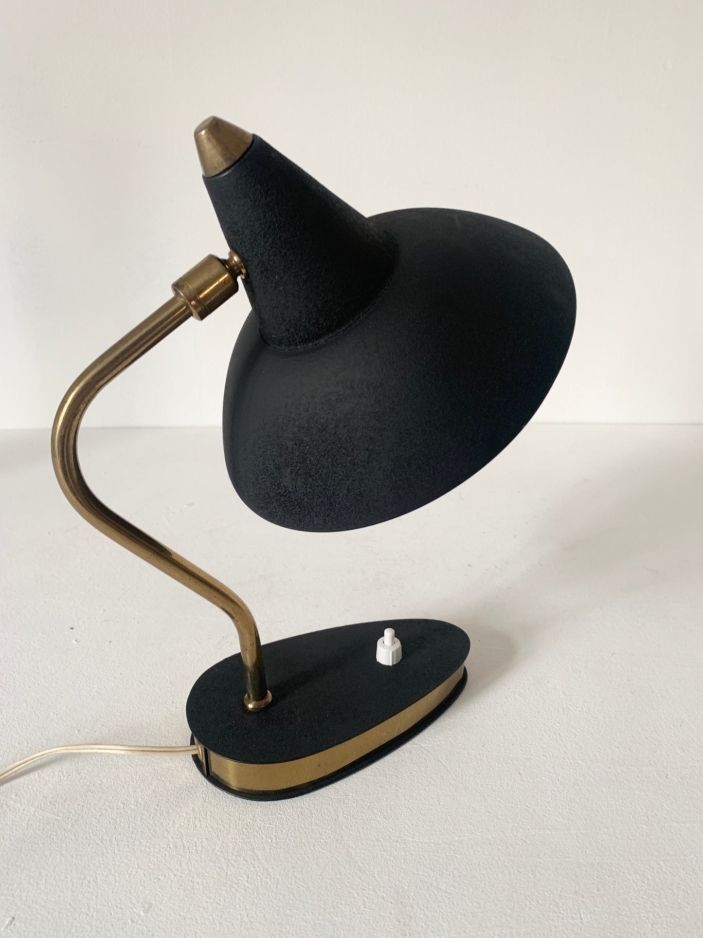 Mid Century Modern Witch Hat Shade Desk Lamp