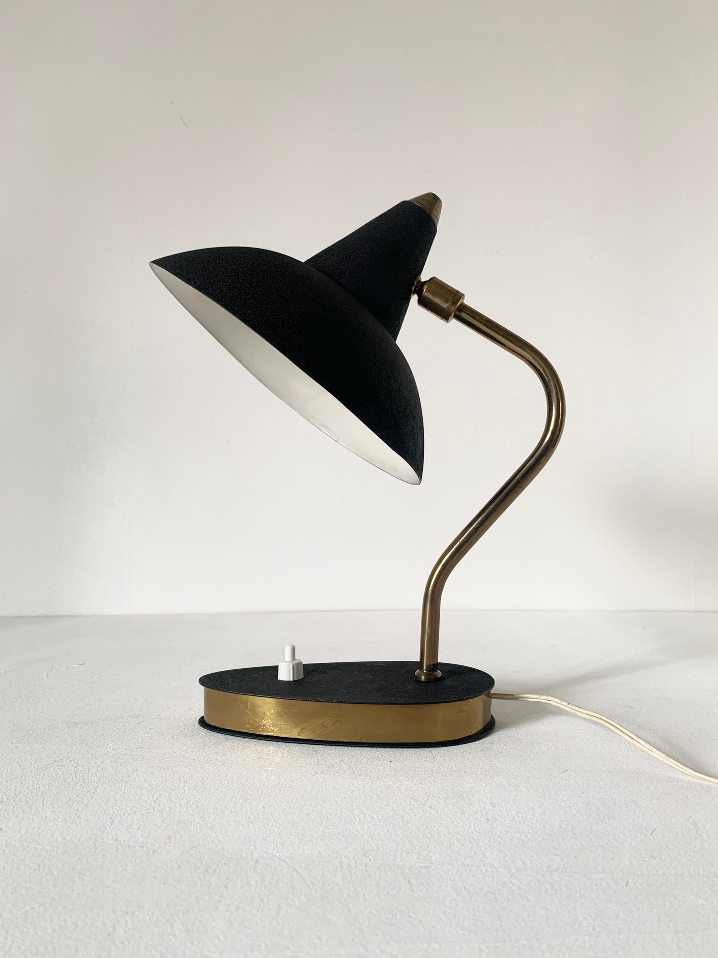 Mid Century Modern Witch Hat Shade Desk Lamp