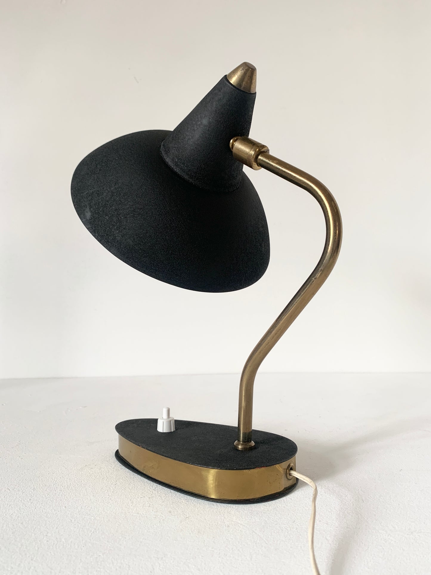 Mid Century Modern Witch Hat Shade Desk Lamp