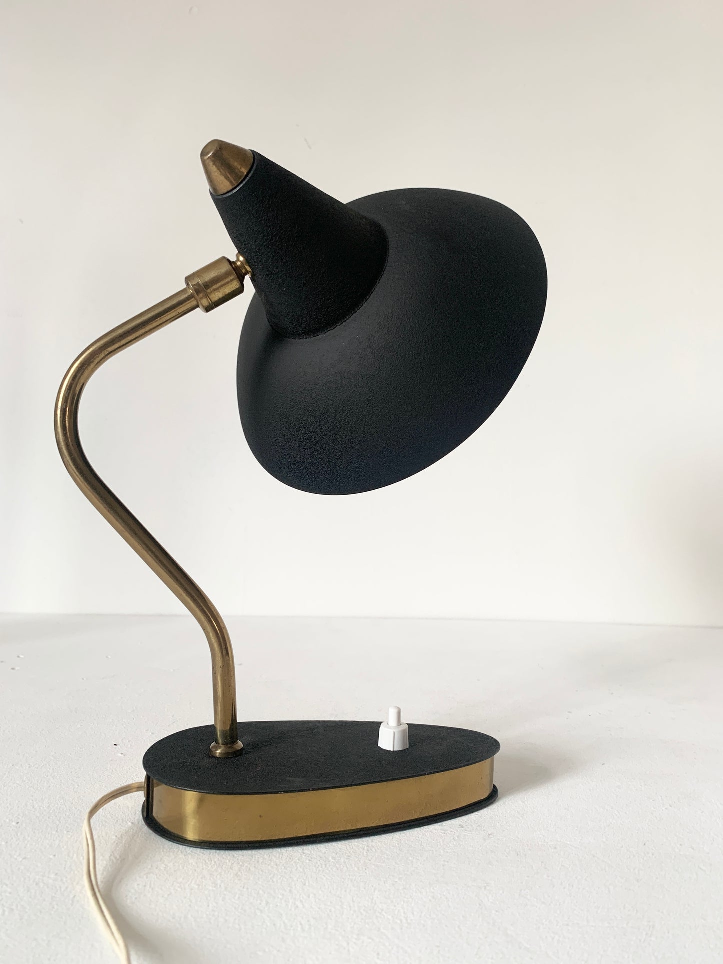 Mid Century Modern Witch Hat Shade Desk Lamp