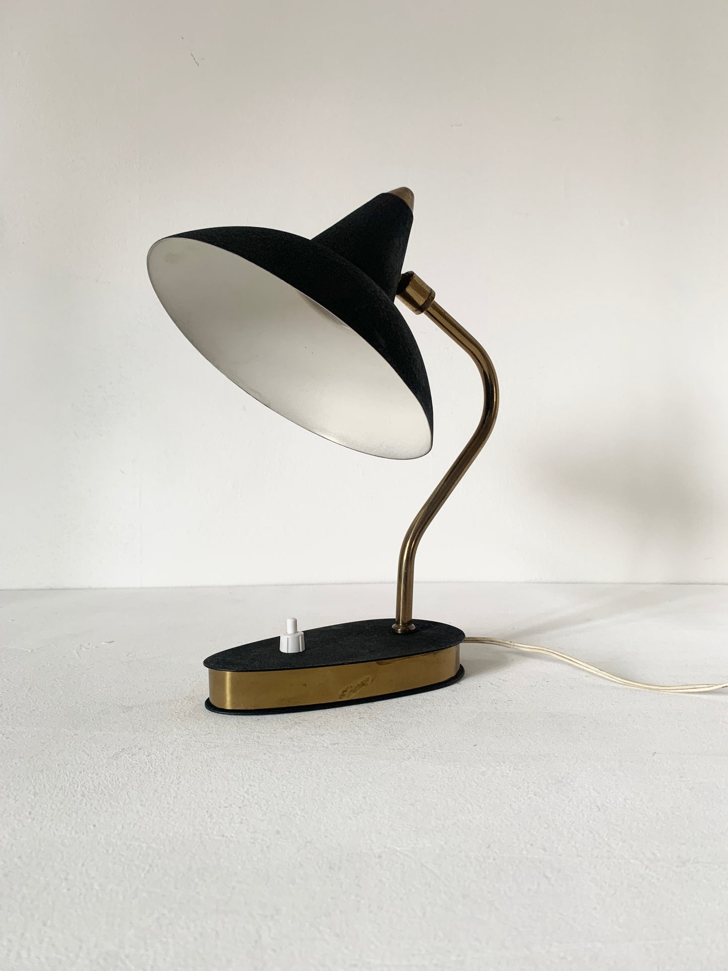 Mid Century Modern Witch Hat Shade Desk Lamp