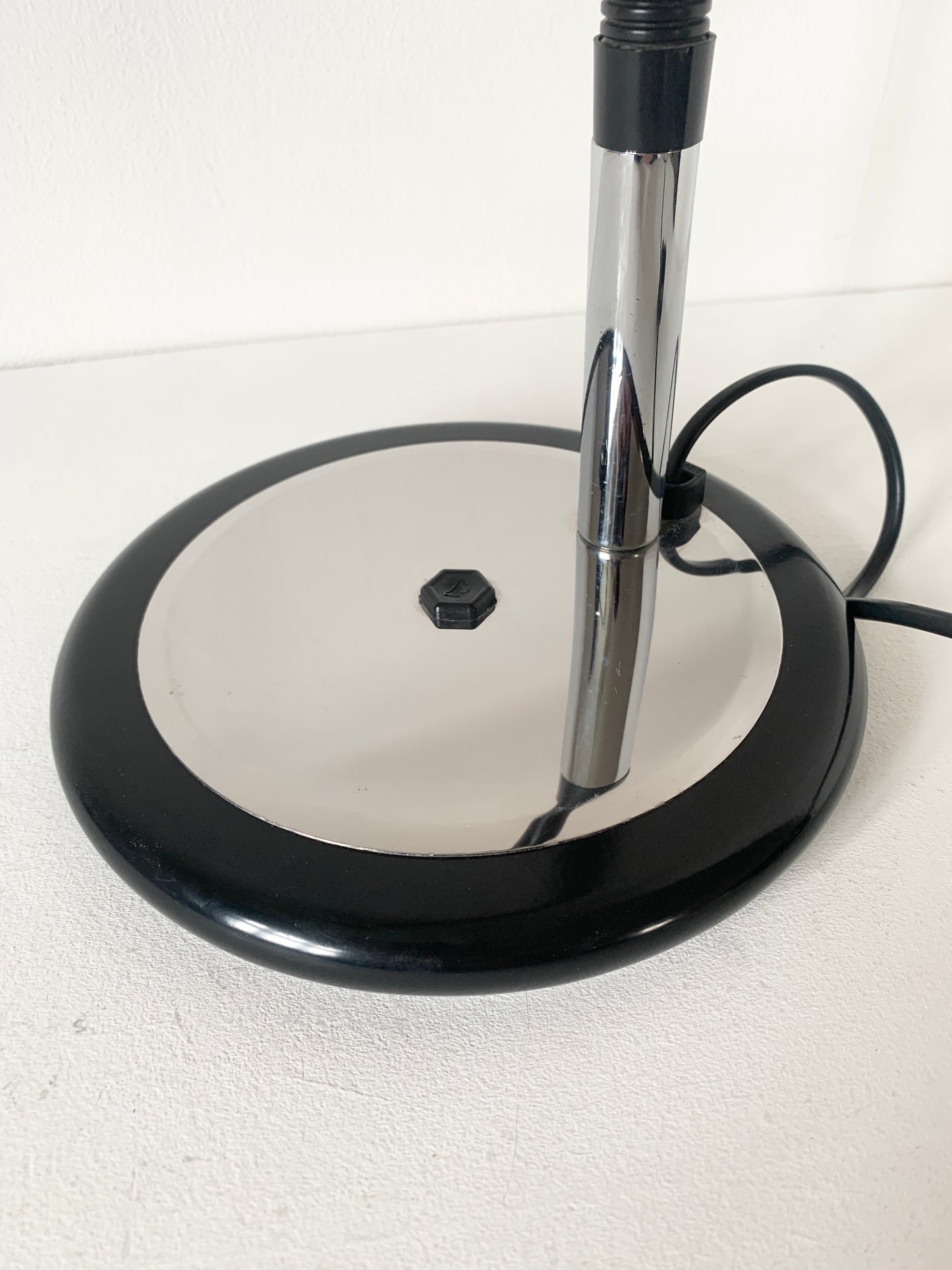 Post Modern Space Age Black & Chrome Desk Lamp