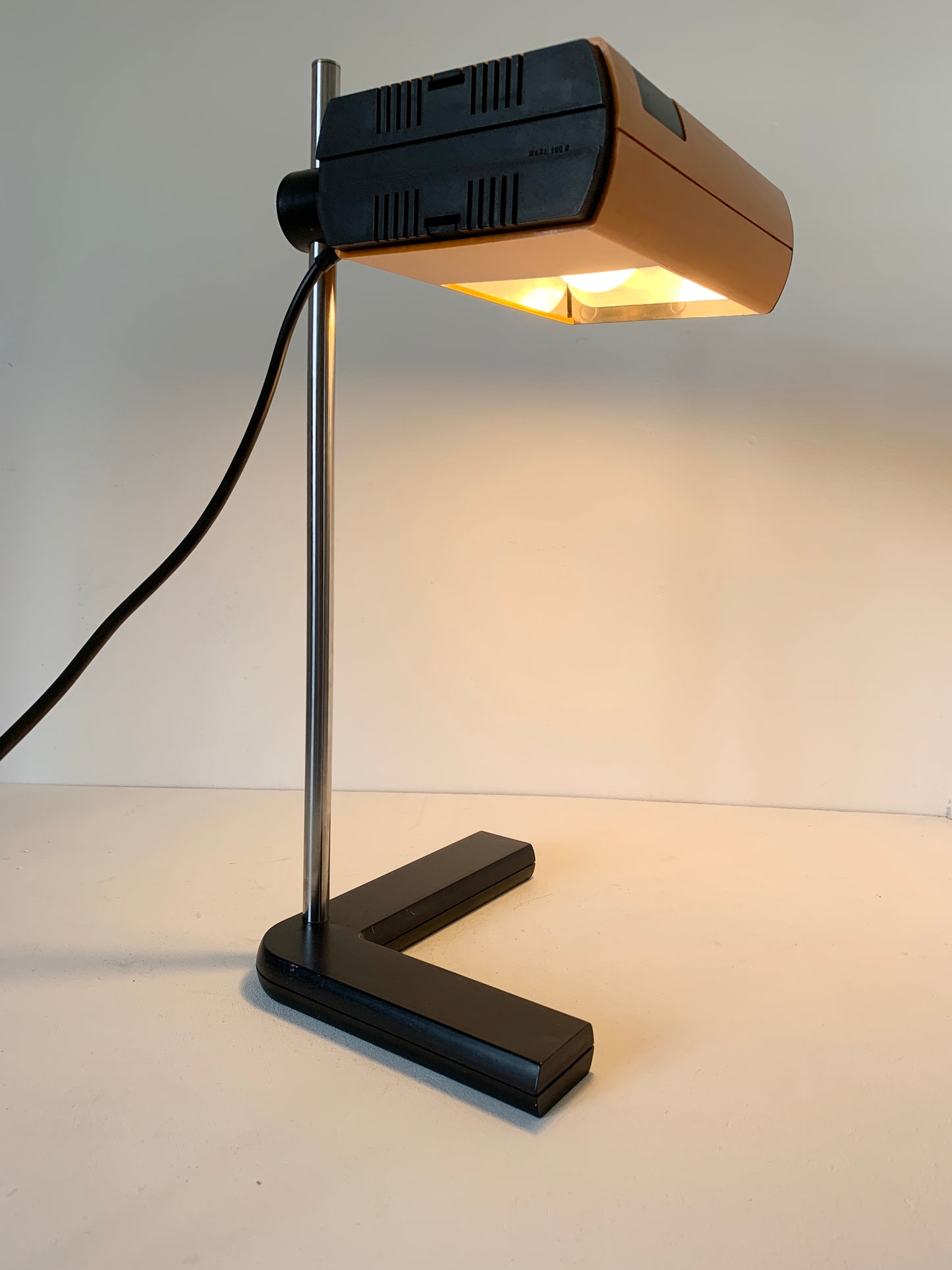 Space Age Orange Table Lamp by Jean-René Tallop