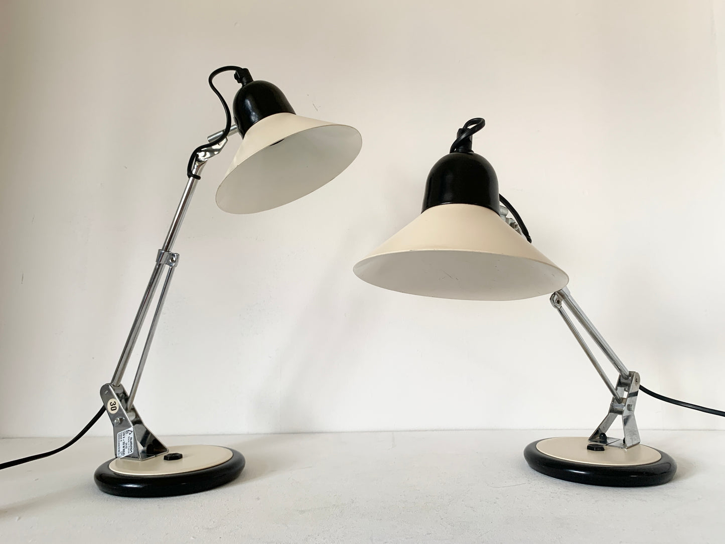 Pair of Postmodern Adjustable Desk Lamps