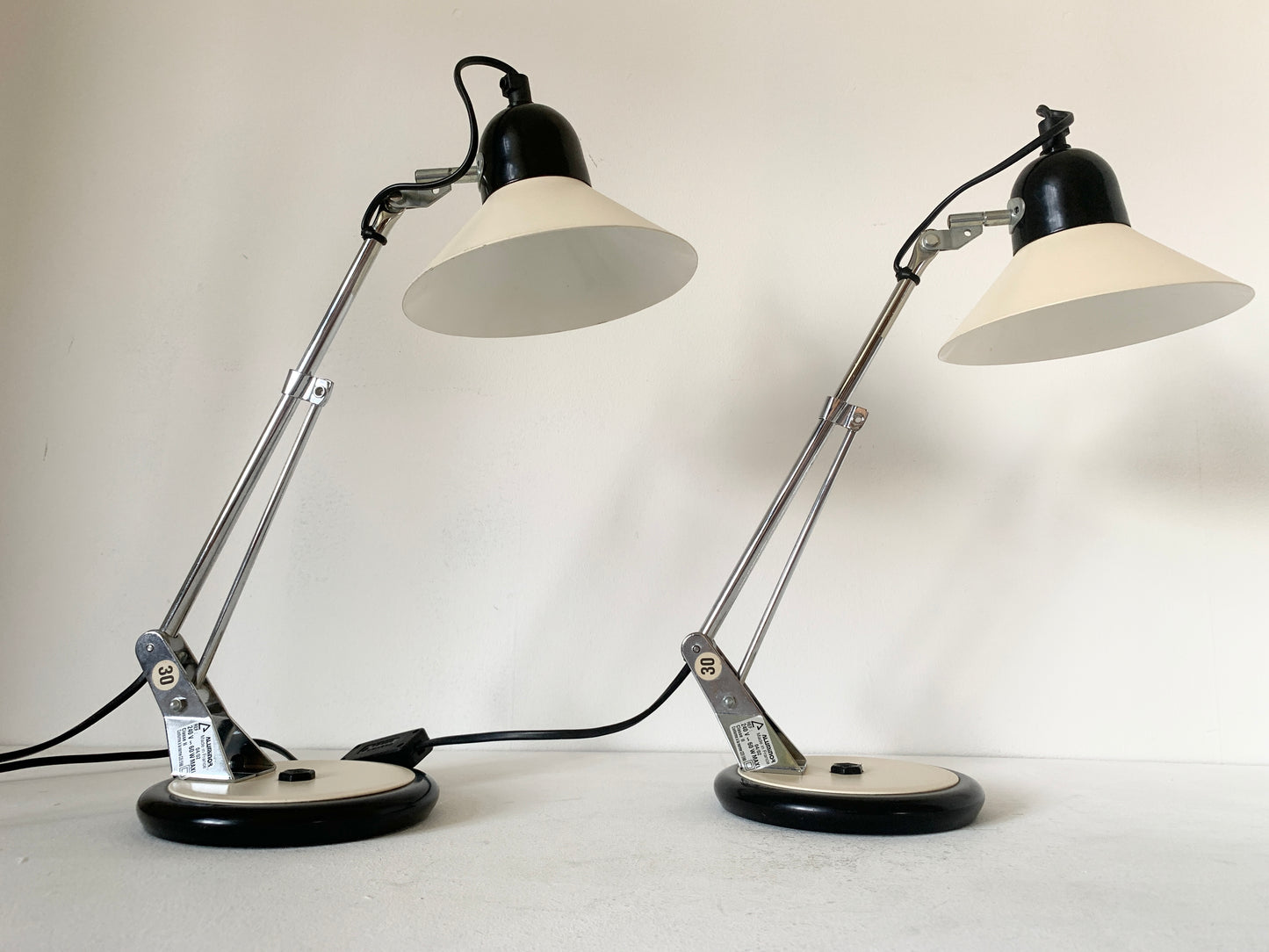 Pair of Postmodern Adjustable Desk Lamps