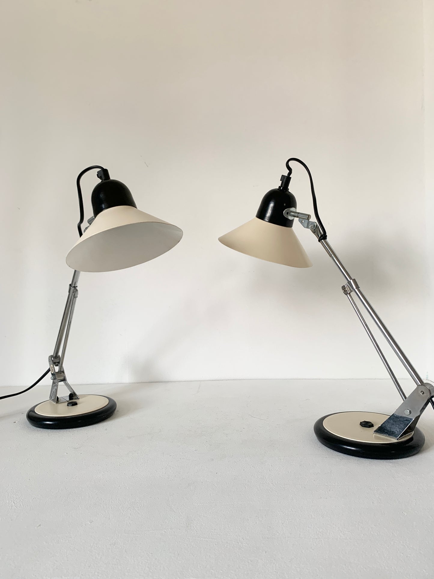 Pair of Postmodern Adjustable Desk Lamps