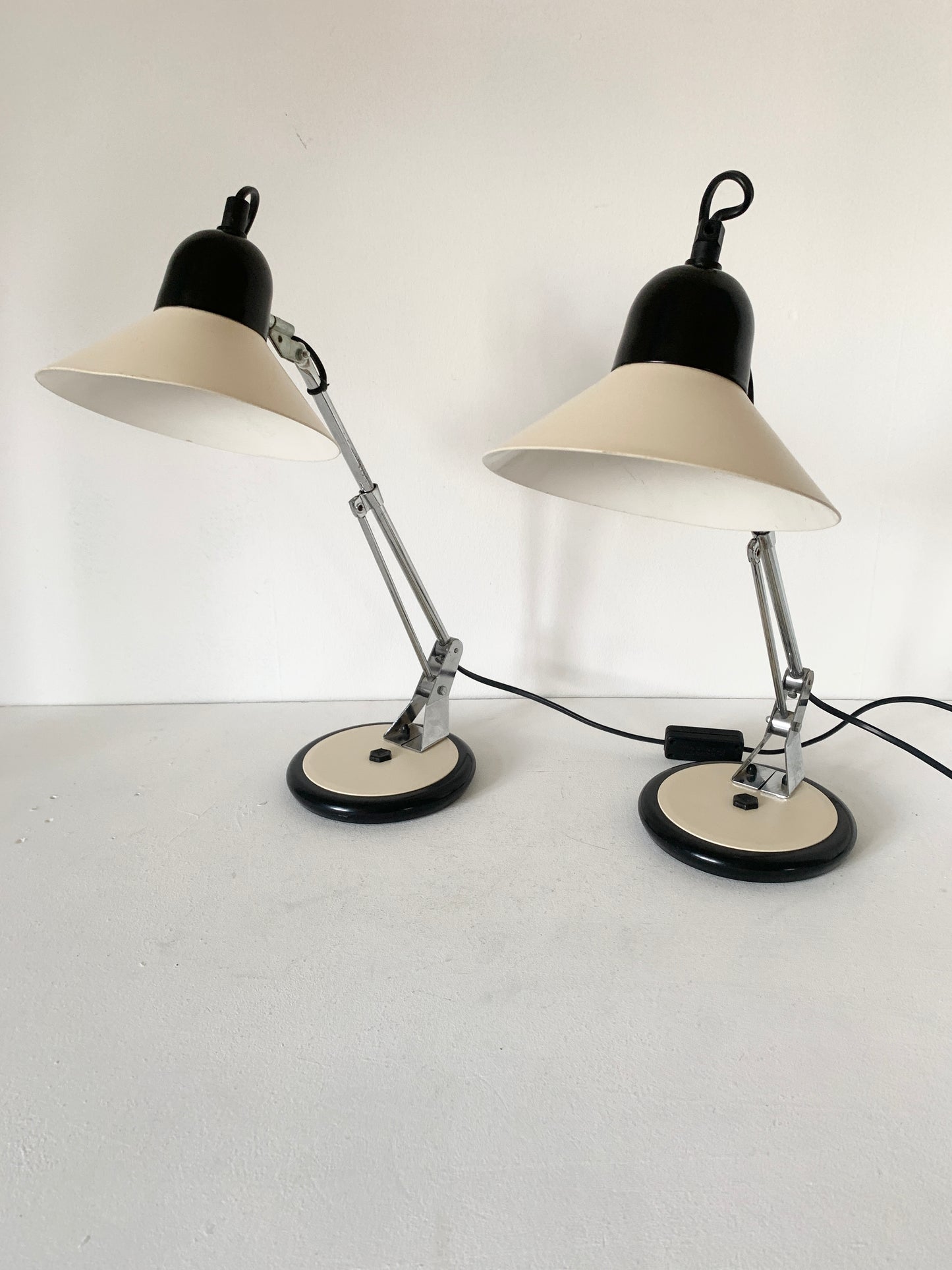 Pair of Postmodern Adjustable Desk Lamps