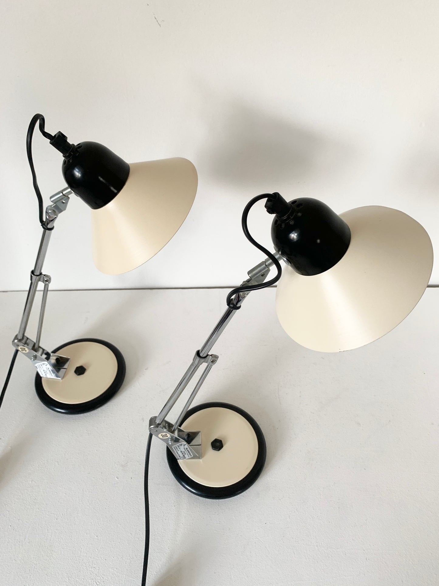 Pair of Postmodern Adjustable Desk Lamps