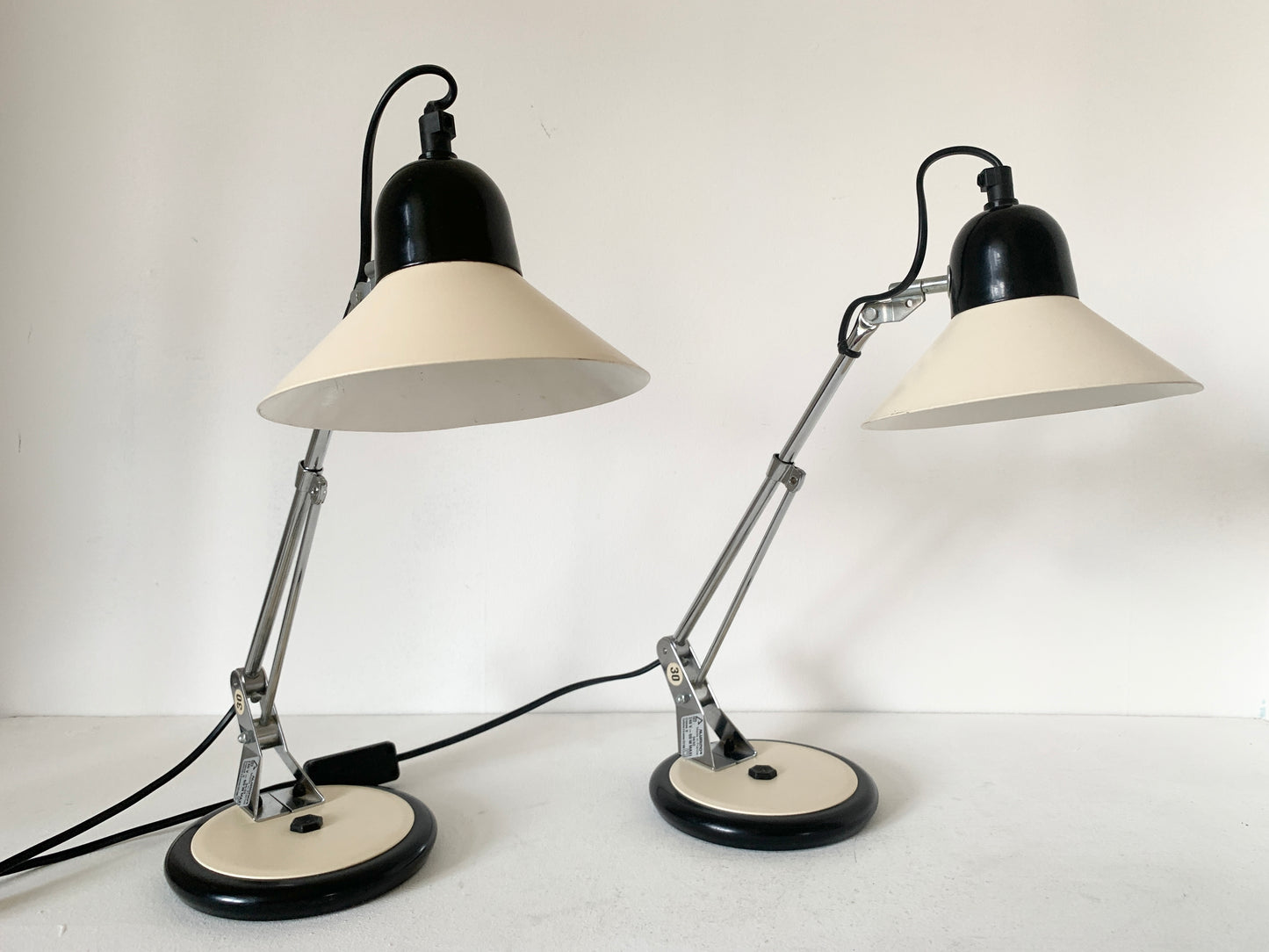 Pair of Postmodern Adjustable Desk Lamps