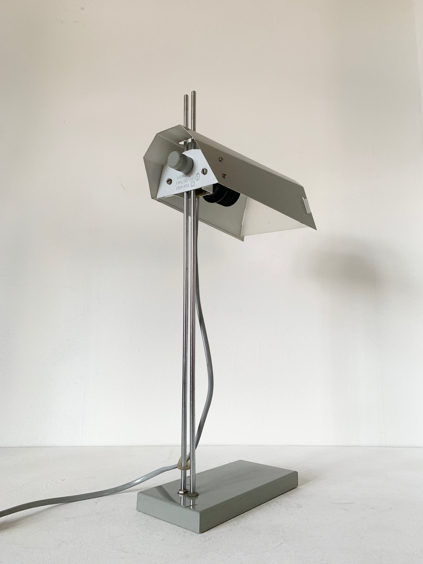 Space Age Adjustable Grey Desk Lamp by Josef Hurka for Lidokov