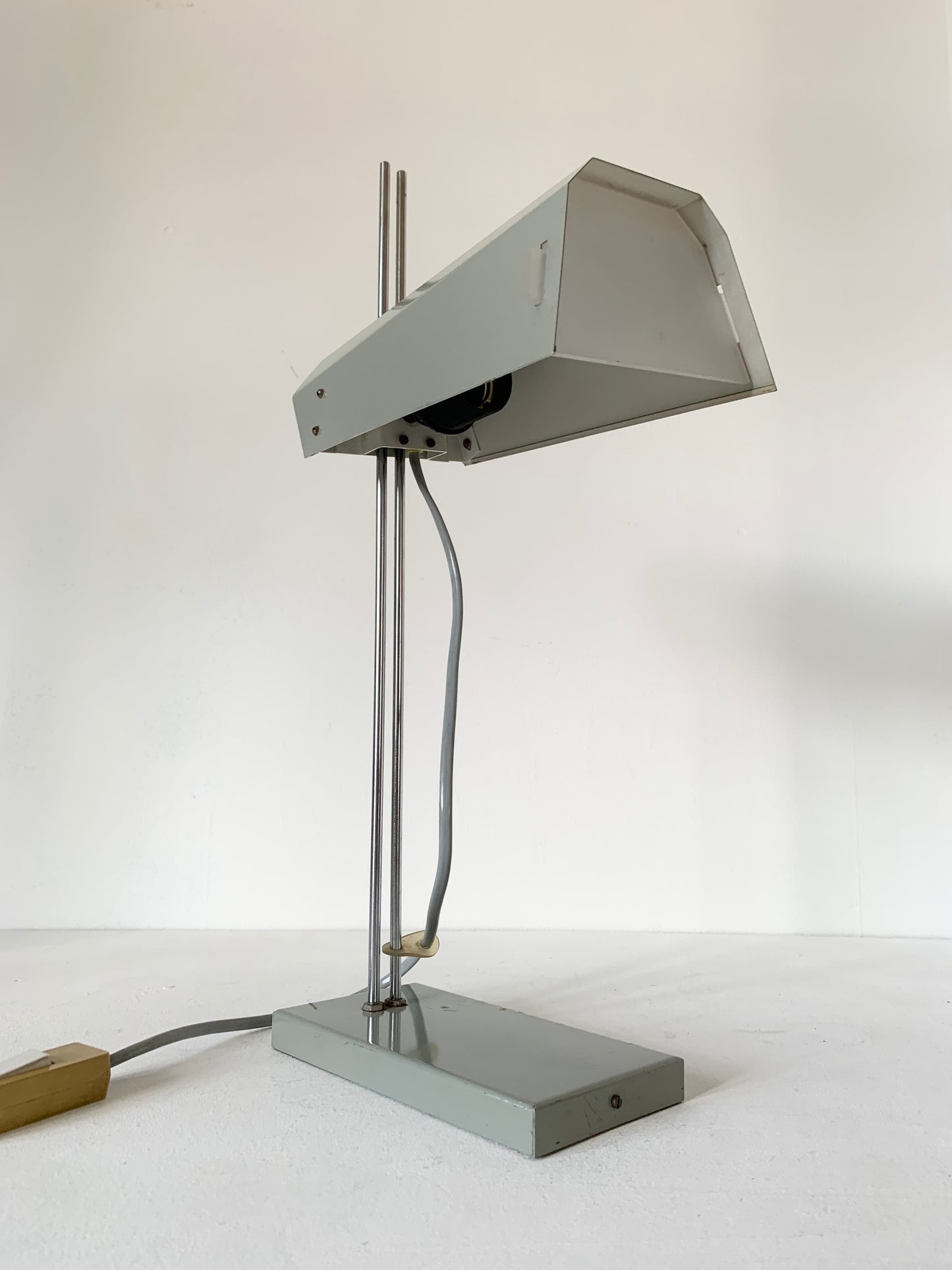 Space Age Adjustable Grey Desk Lamp by Josef Hurka for Lidokov