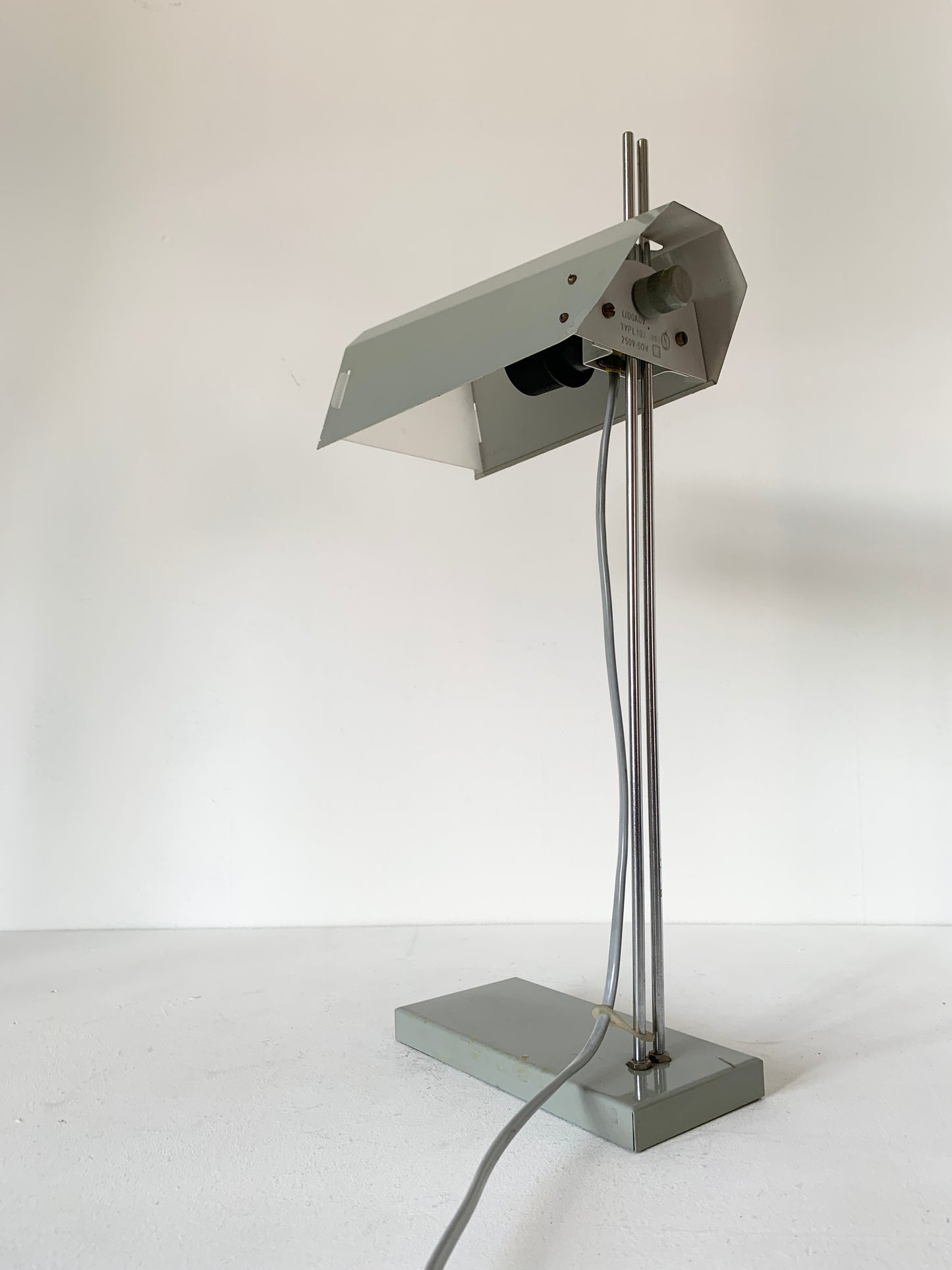 Space Age Adjustable Grey Desk Lamp by Josef Hurka for Lidokov