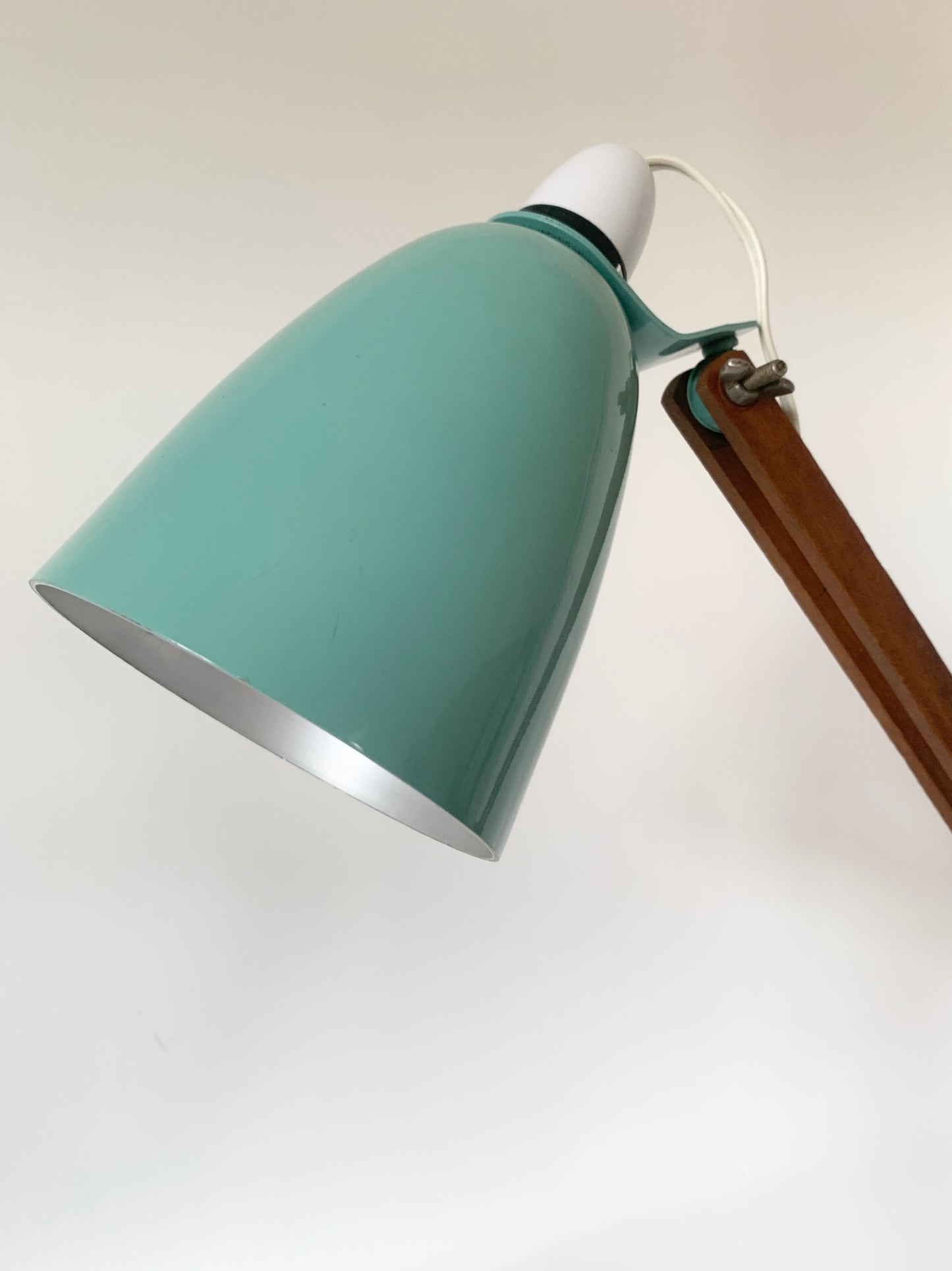 Mid Century Klamplight Turquoise Surface Lamp