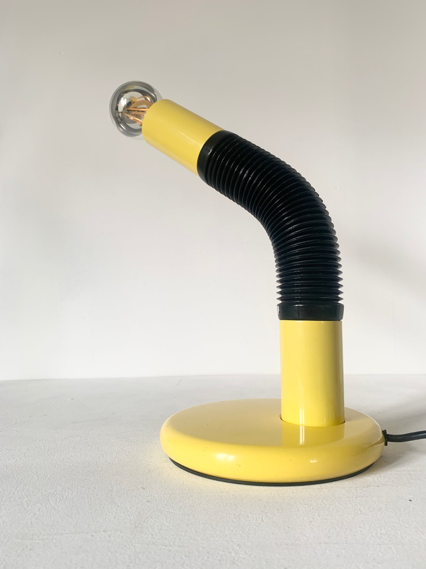 Mid Century Space Age Yellow Tubular Desk Lamp