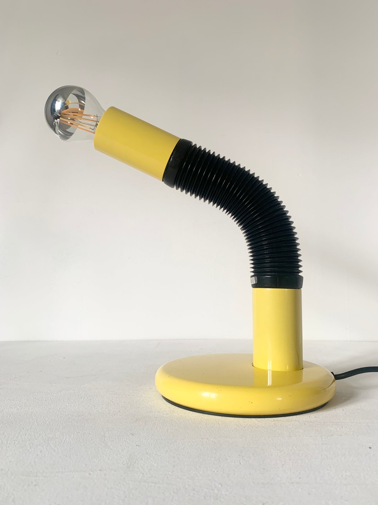 Mid Century Space Age Yellow Tubular Desk Lamp