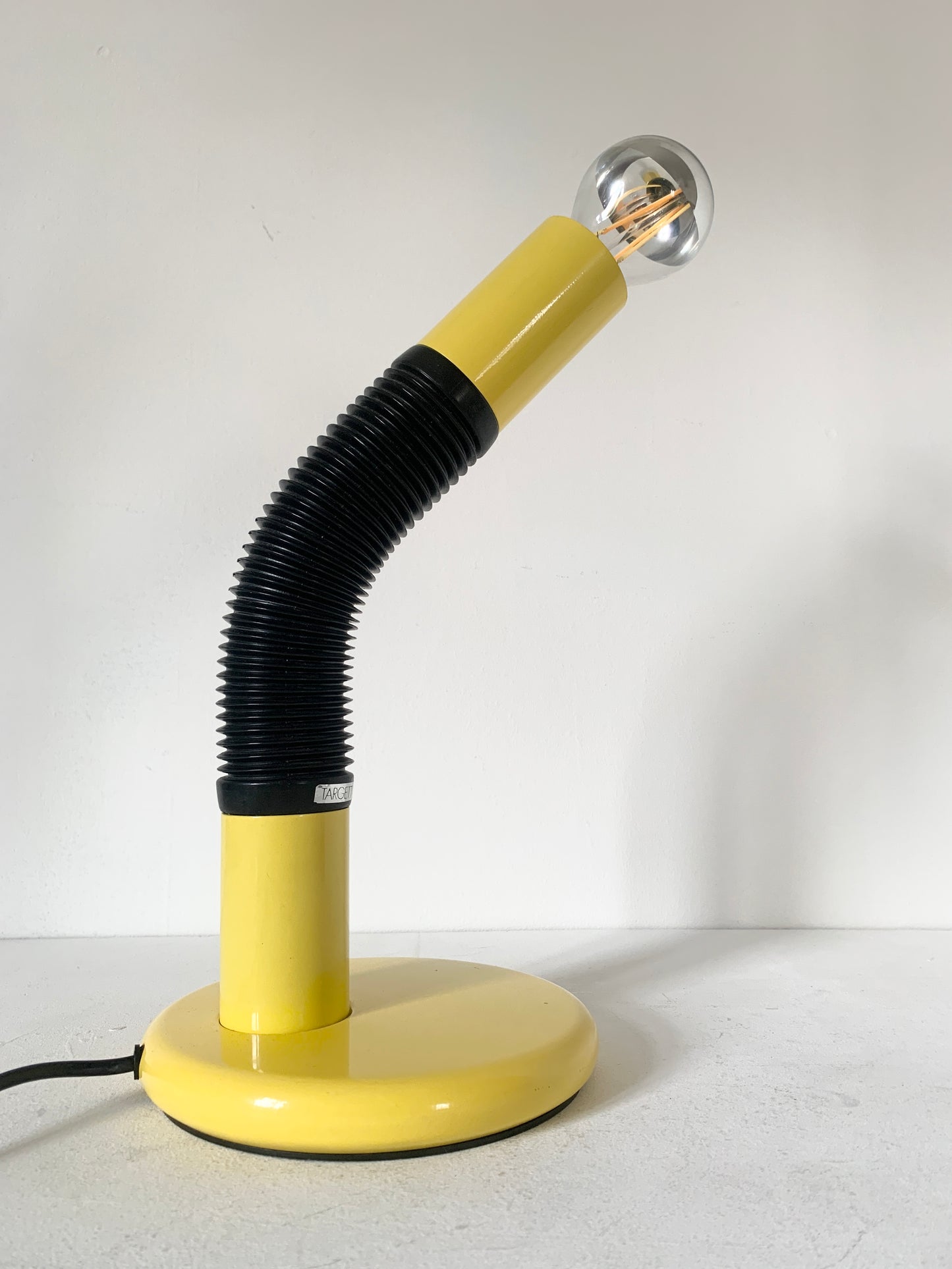 Mid Century Space Age Yellow Tubular Desk Lamp