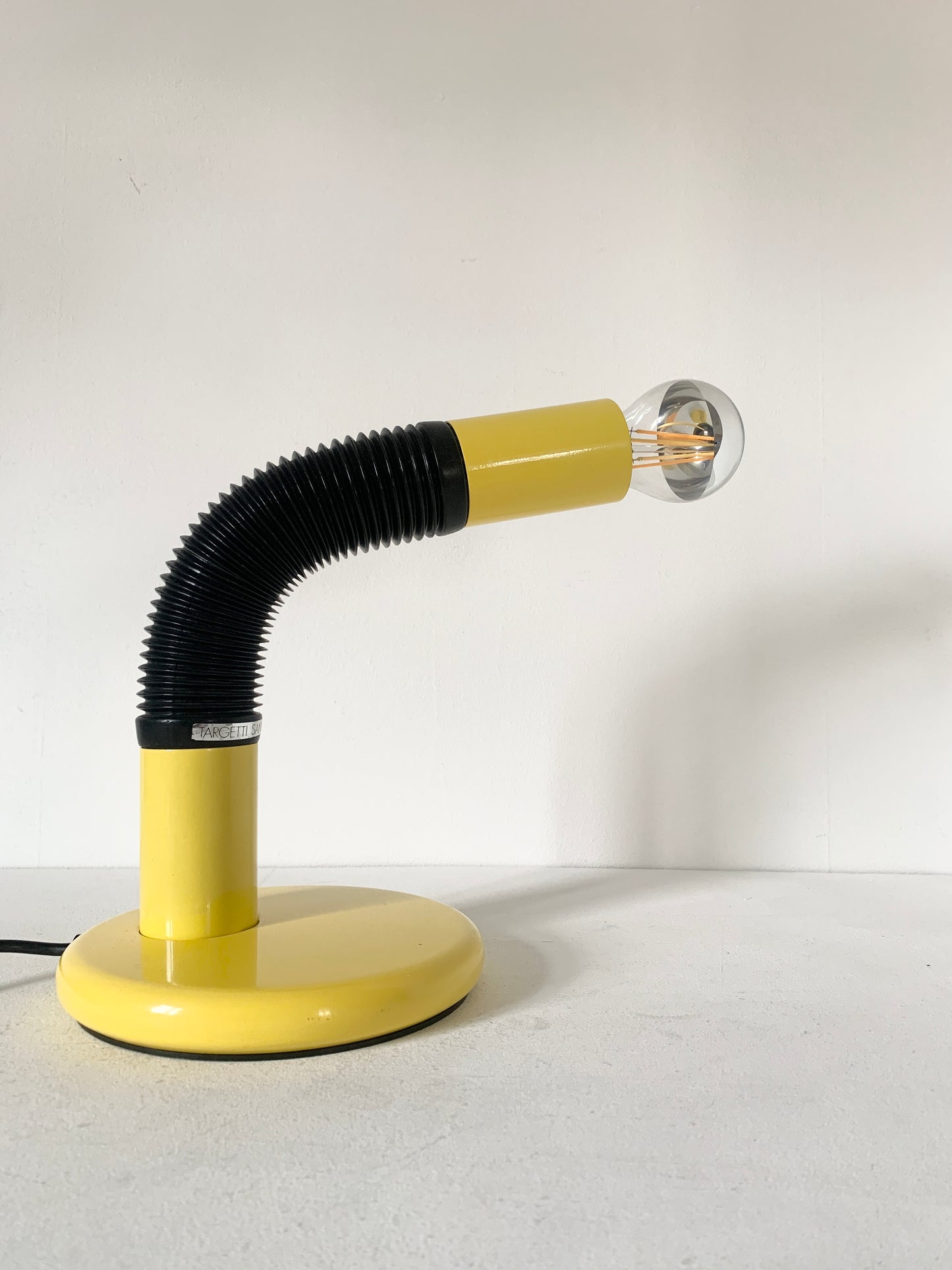 Mid Century Space Age Yellow Tubular Desk Lamp