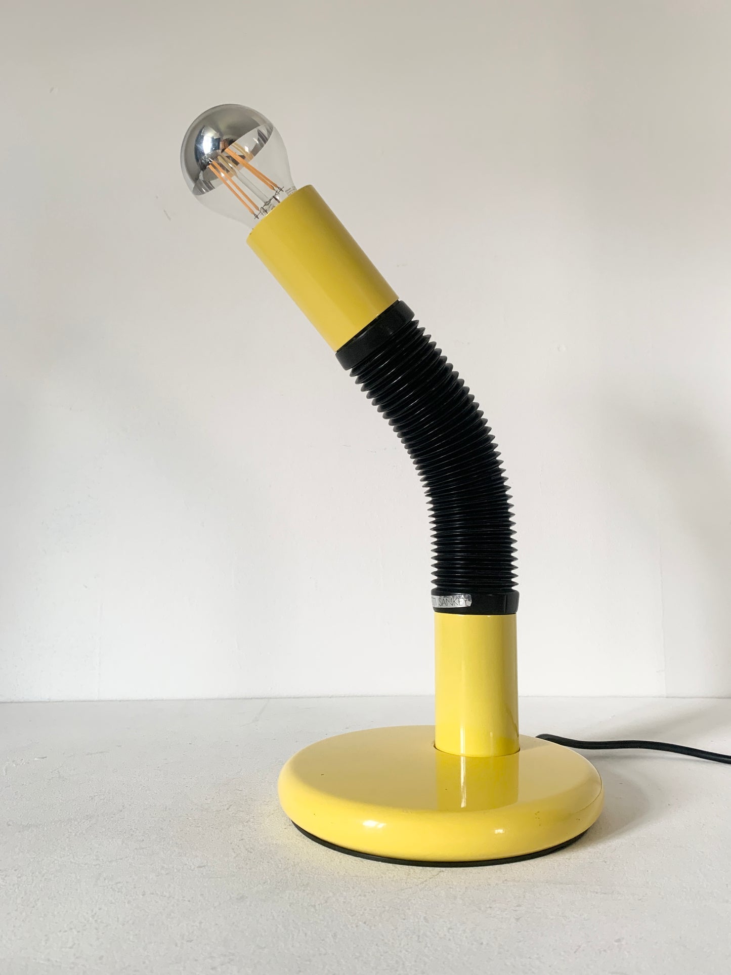 Mid Century Space Age Yellow Tubular Desk Lamp