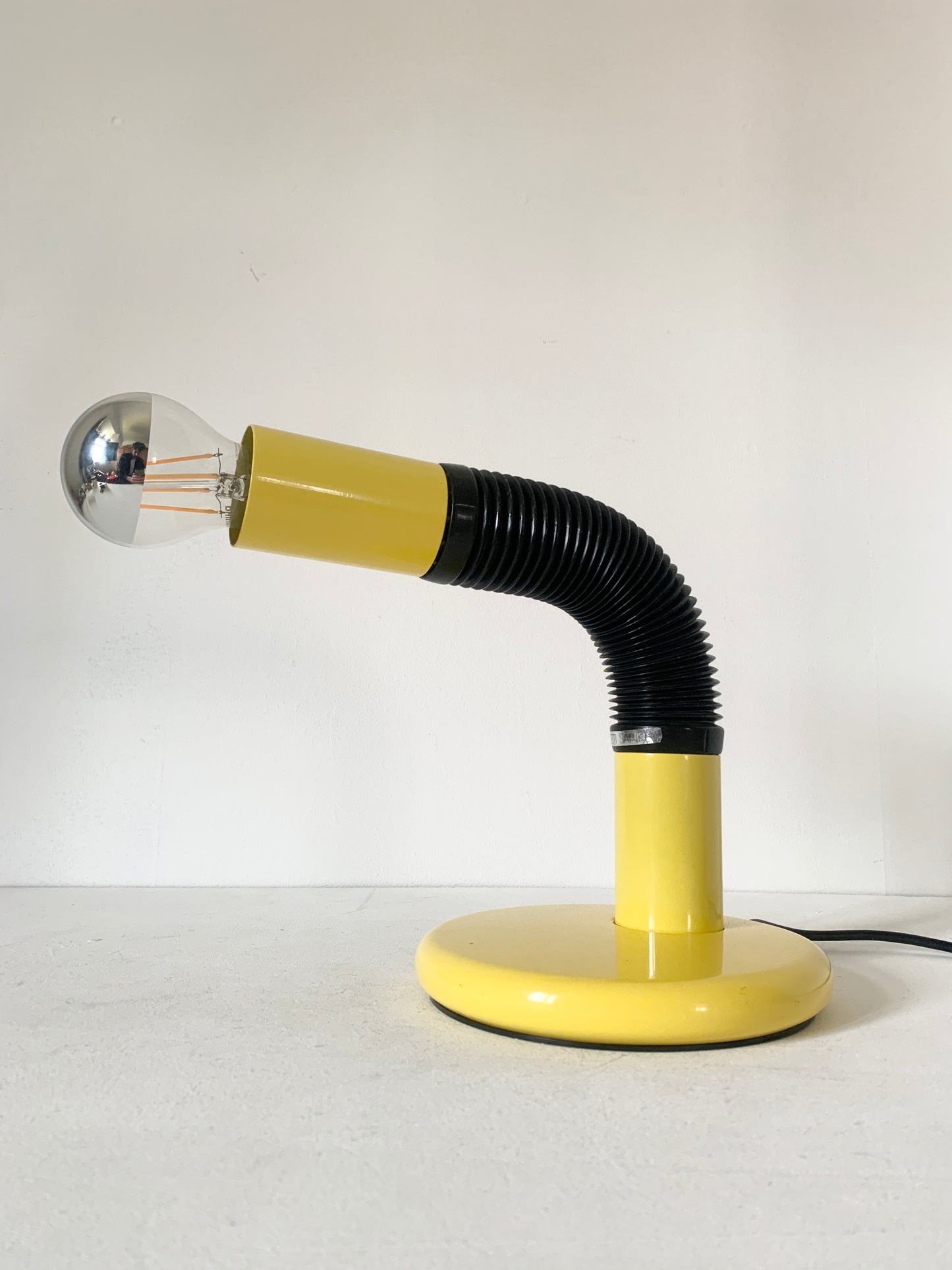 Mid Century Space Age Yellow Tubular Desk Lamp