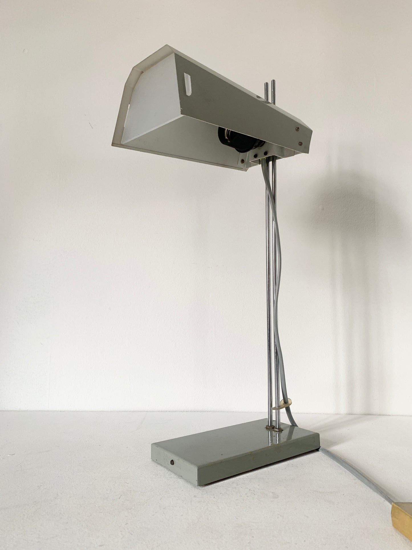 Space Age Adjustable Grey Desk Lamp by Josef Hurka for Lidokov