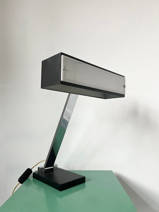 Space Age Black & Chrome Desk Lamp